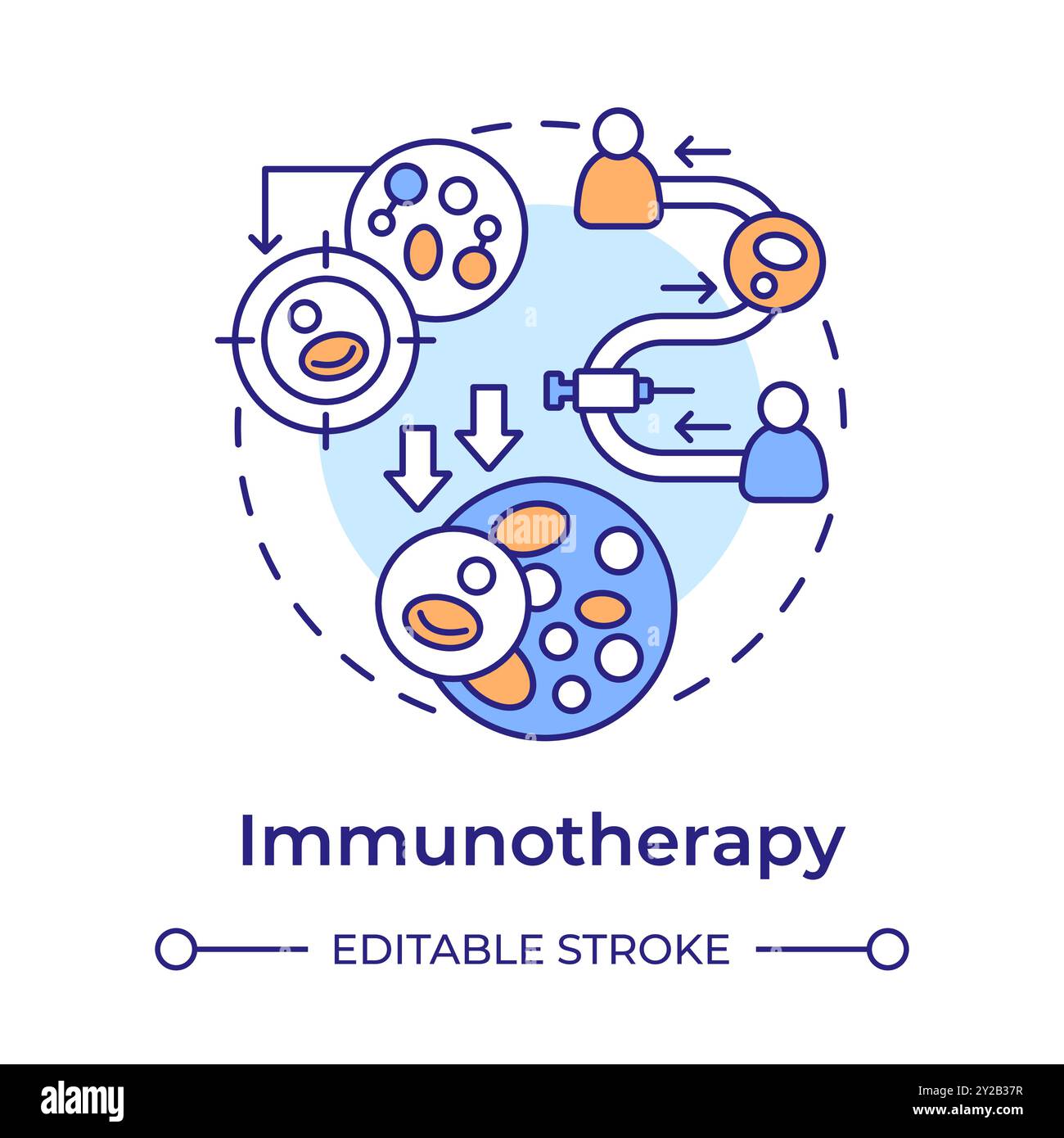 Immunotherapy multi color concept icon Stock Vector Image & Art - Alamy