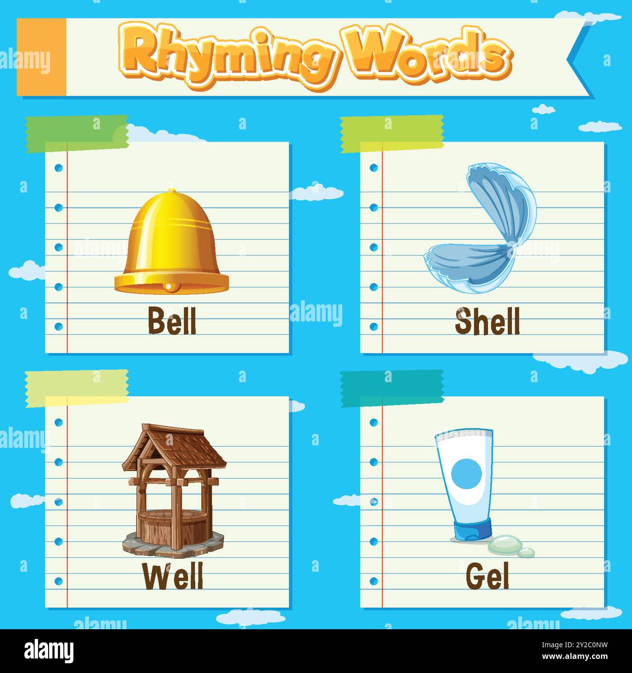 Illustration of words that rhyme together Stock Vector Image &amp; Art 