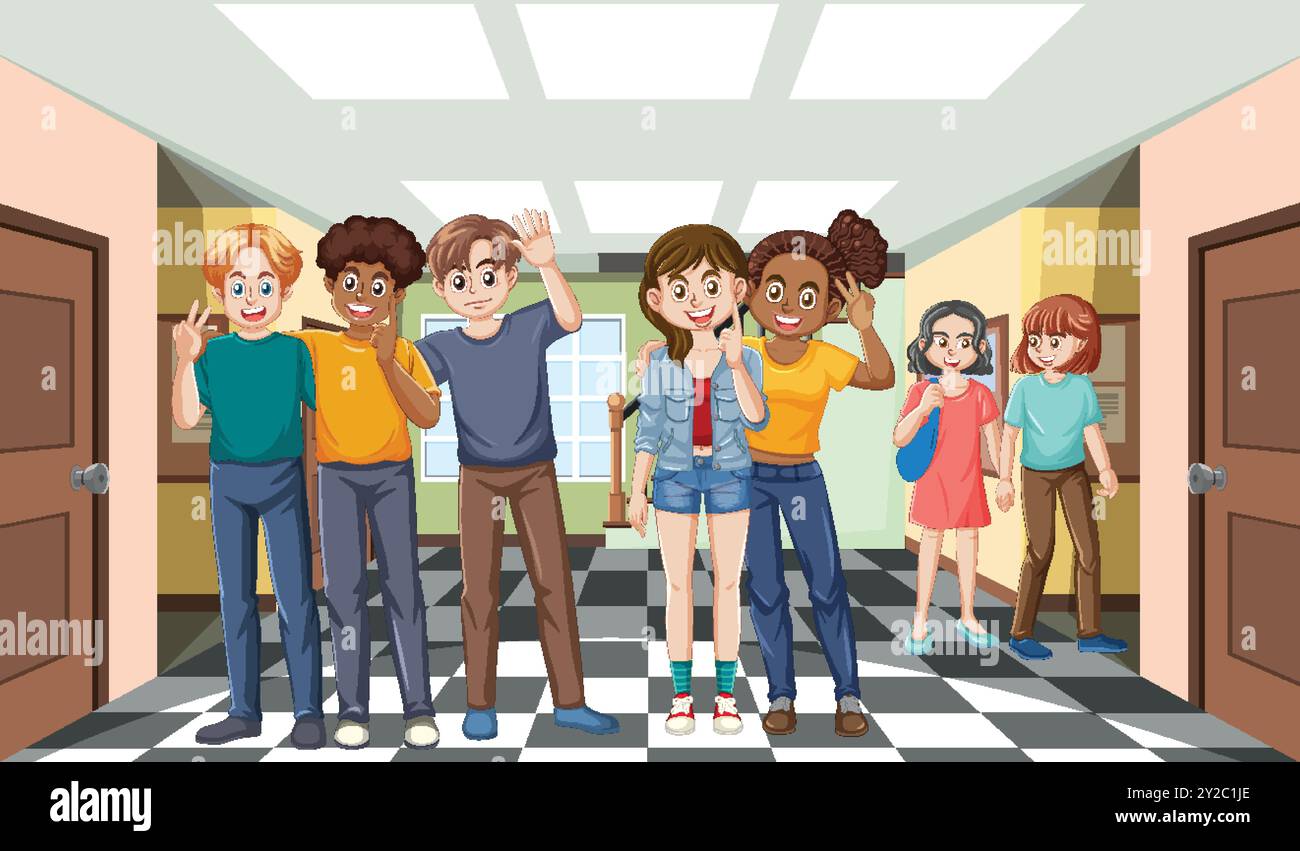 School group groups Stock Vector Images - Alamy