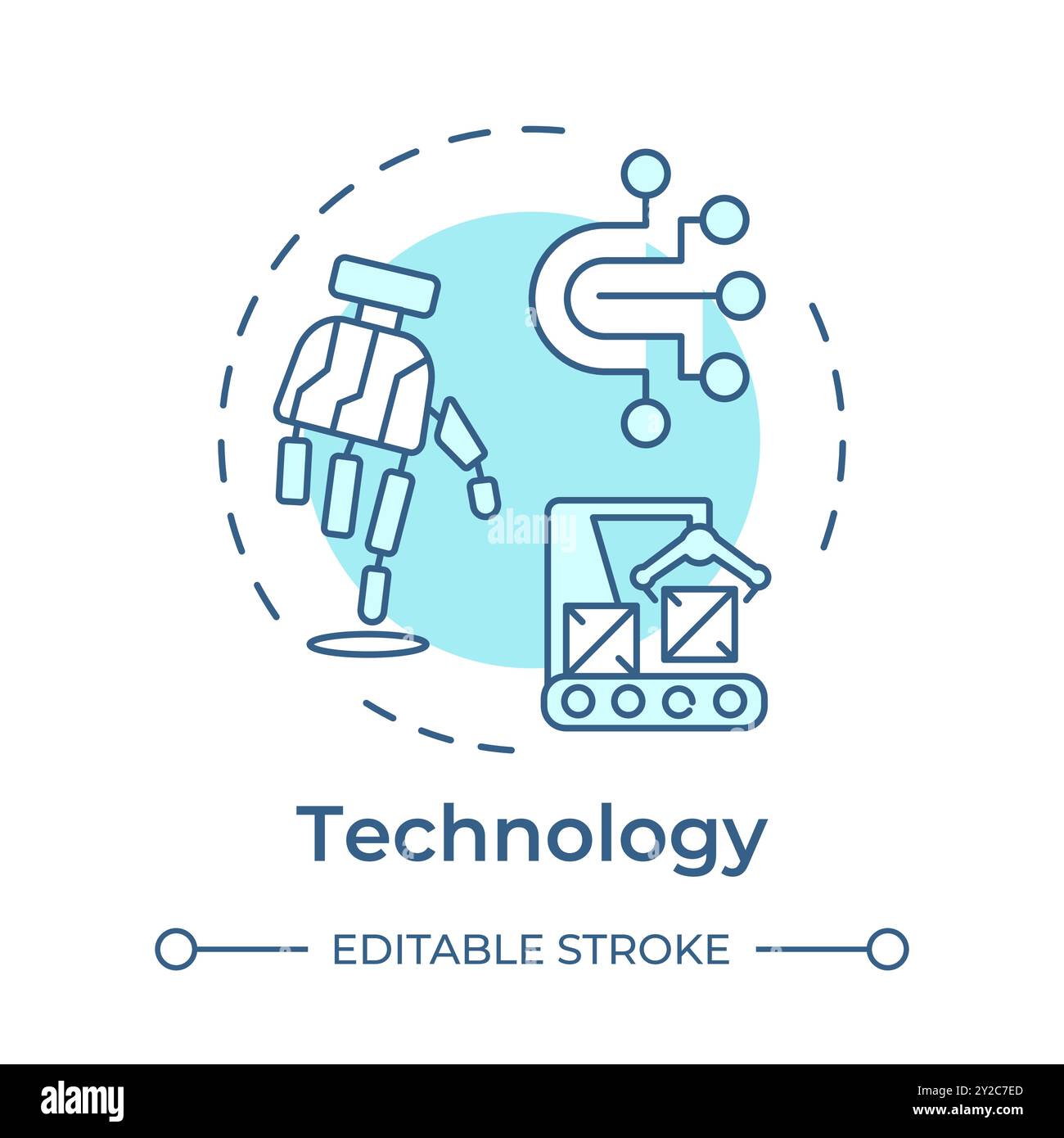 Technology soft blue concept icon Stock Vector Image & Art - Alamy