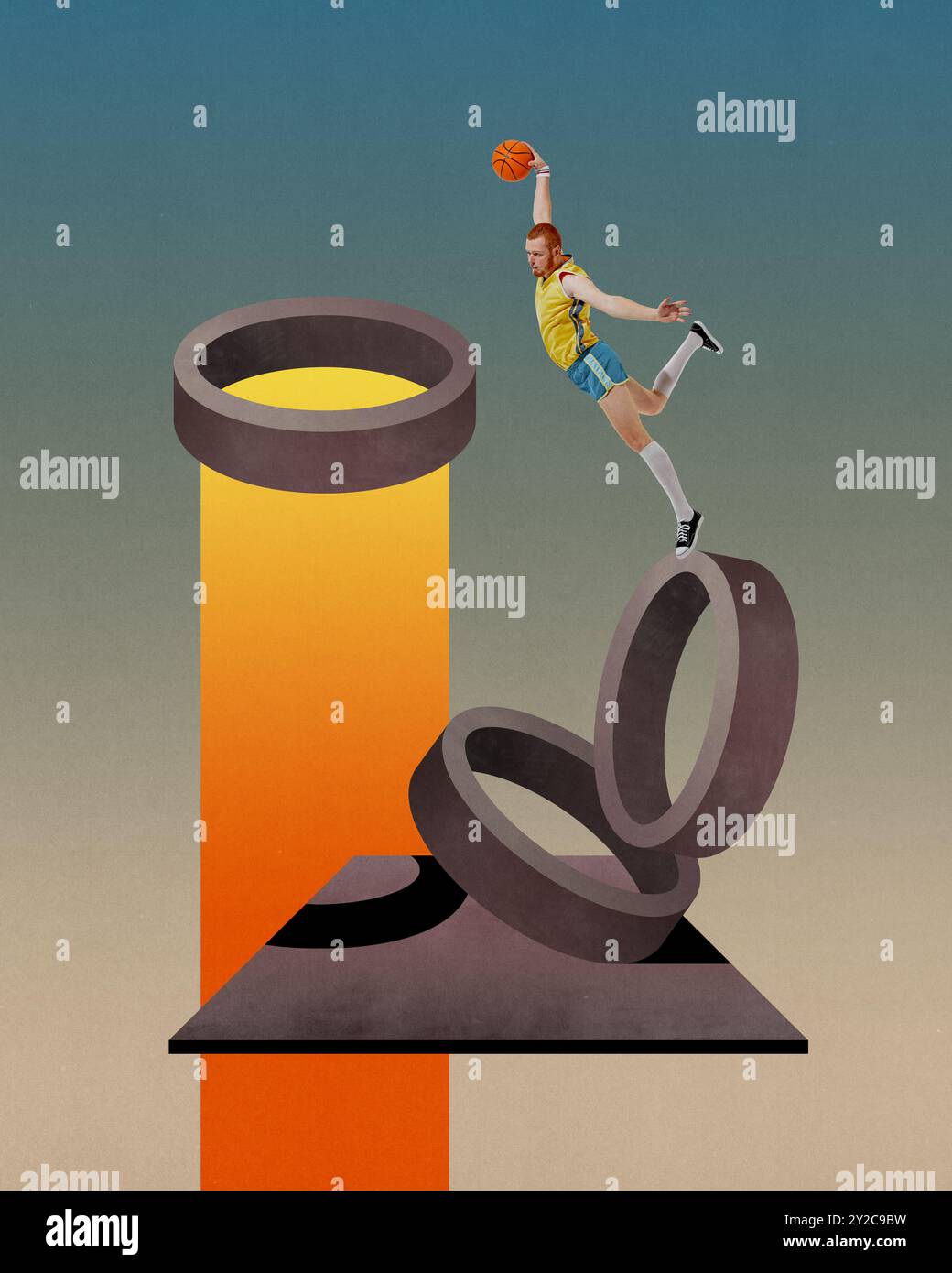 Slam dunk silhouette hi-res stock photography and images - Alamy