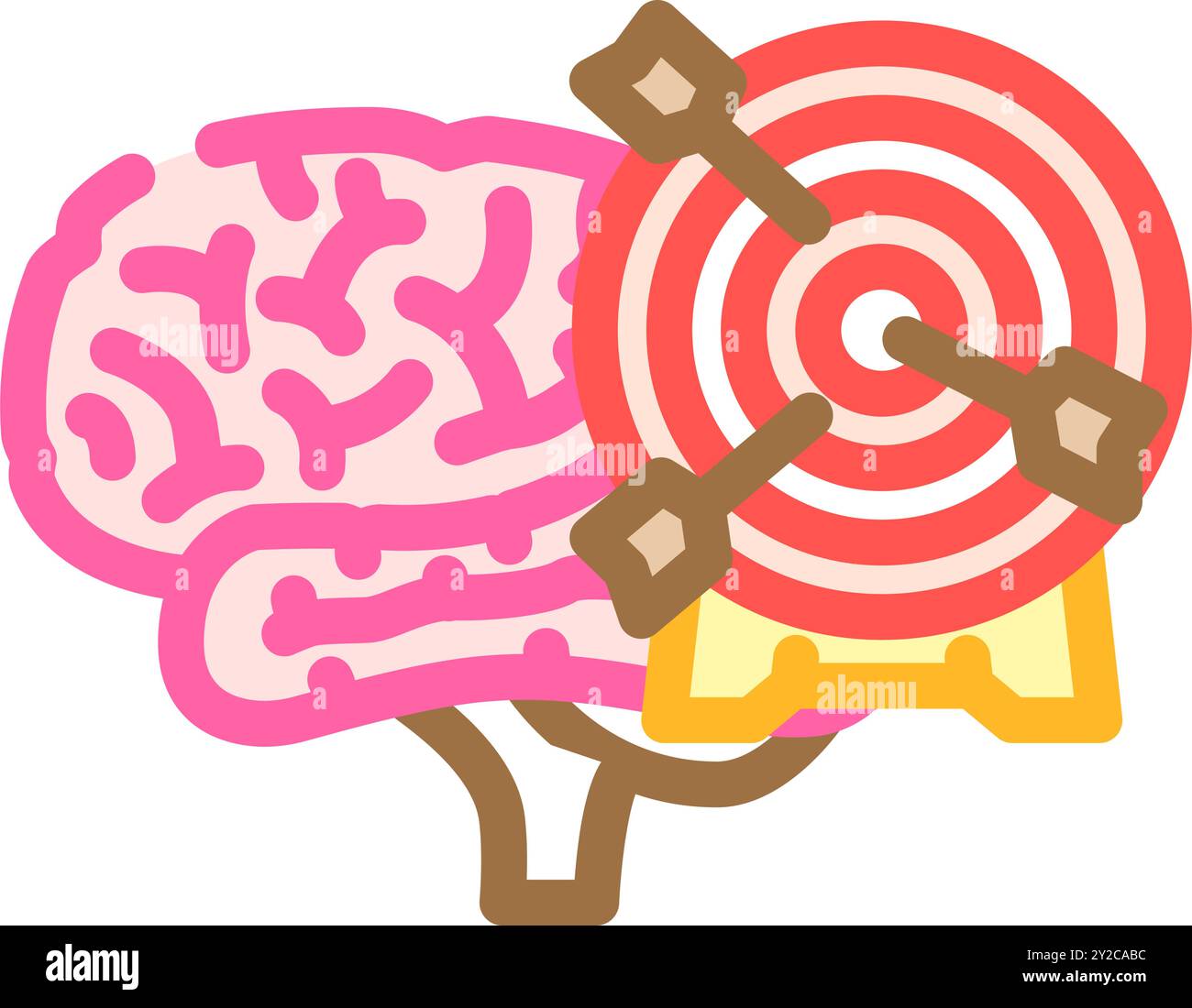target brainstorm color icon vector illustration Stock Vector Image ...