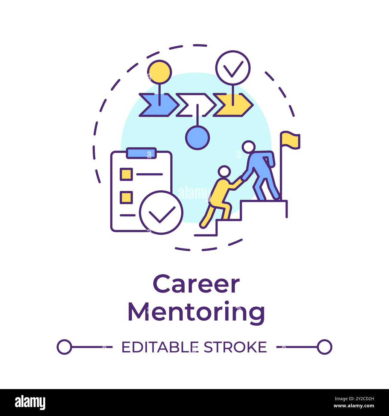 Career mentoring multi color concept icon Stock Vector Image & Art - Alamy