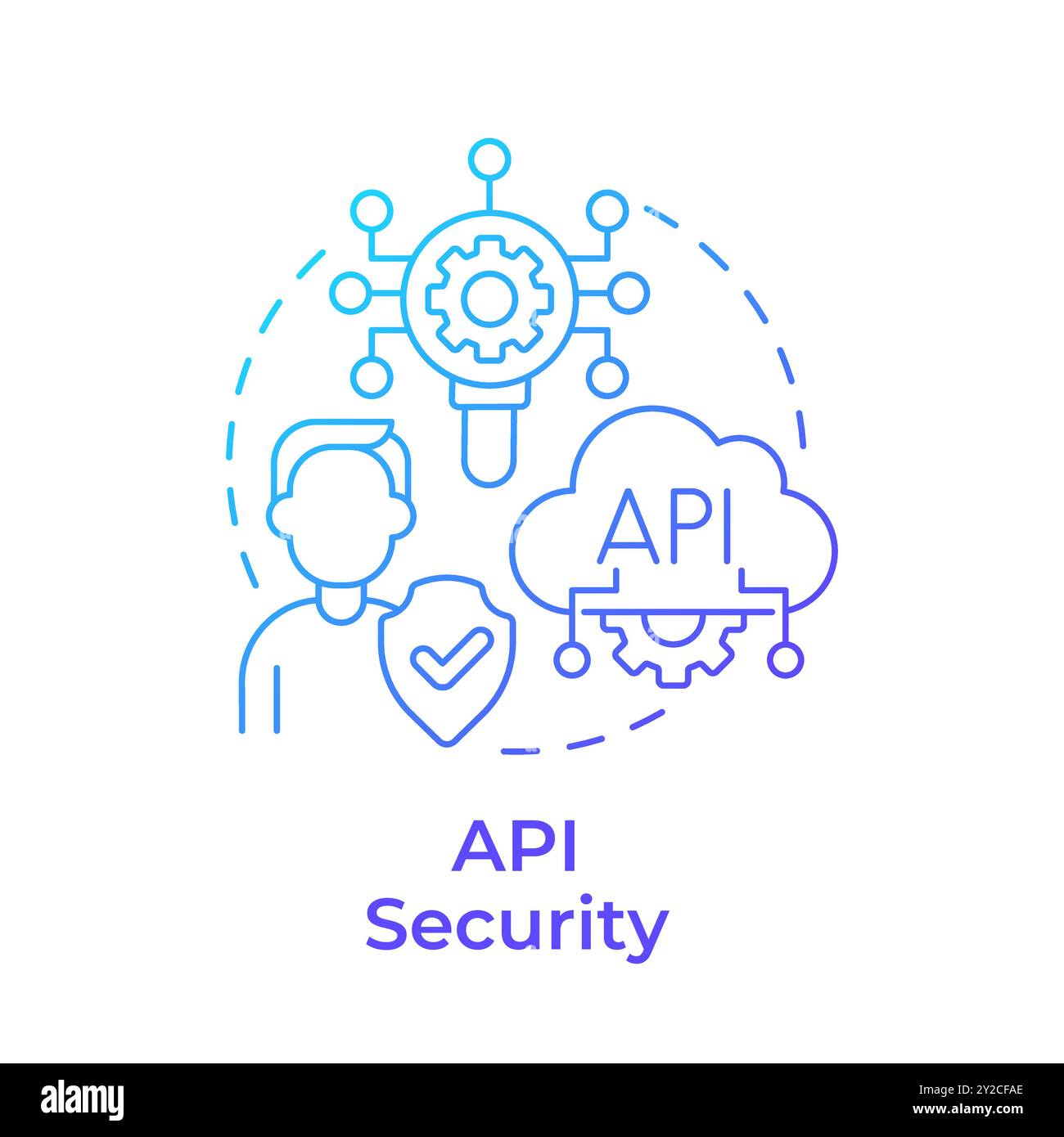 Api security blue gradient concept icon Stock Vector Image & Art - Alamy
