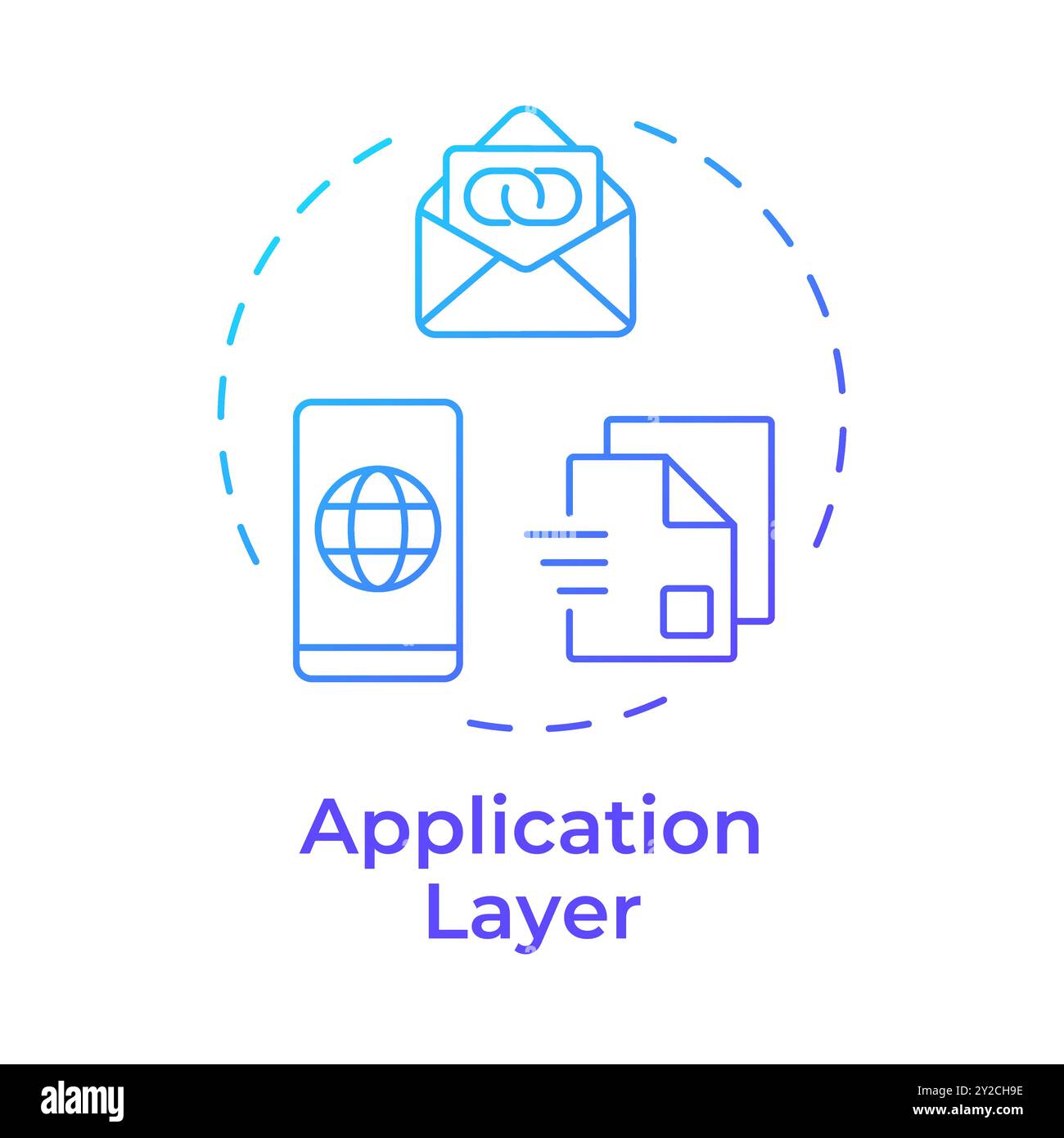 Application layer blue gradient concept icon Stock Vector Image & Art ...