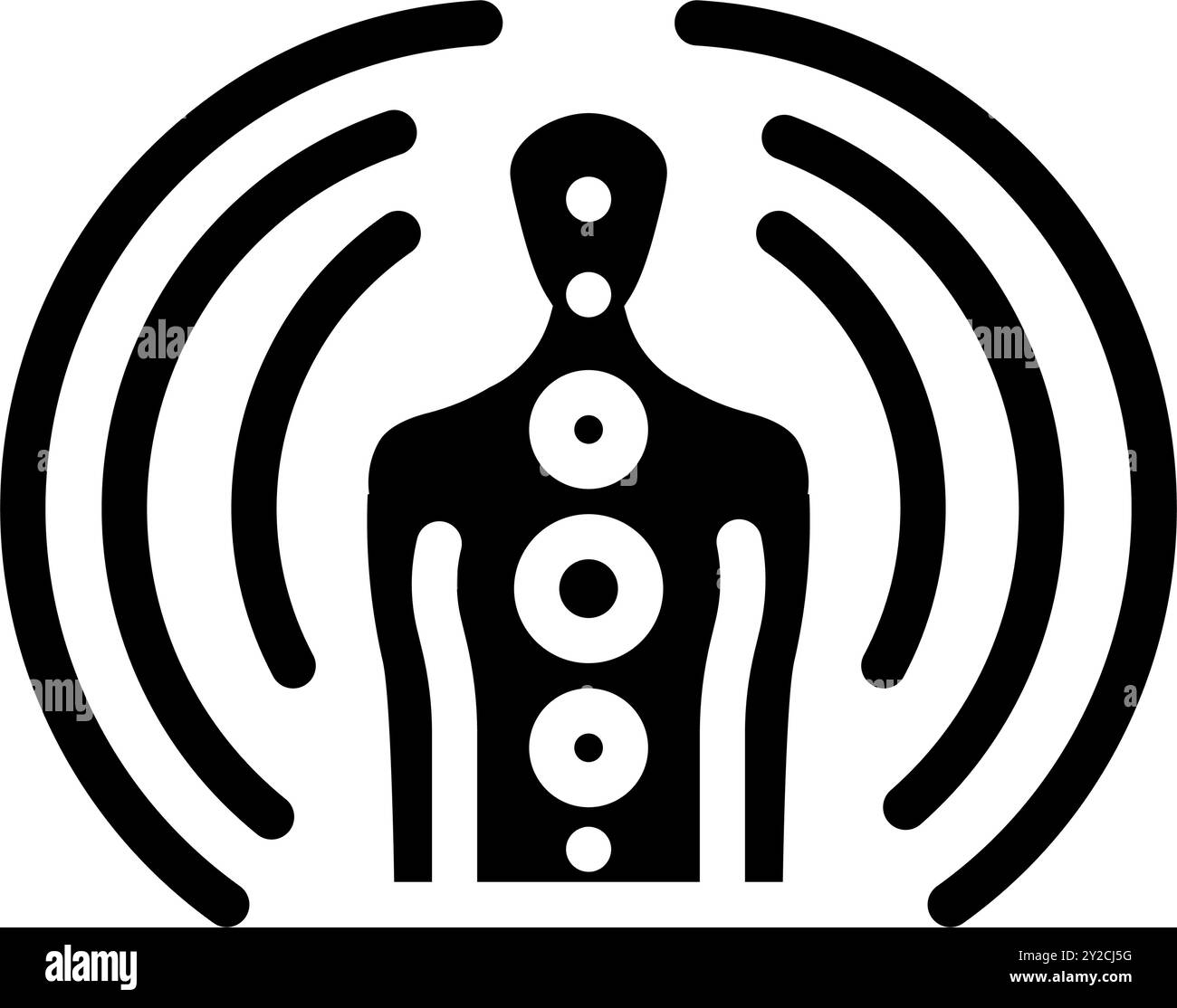 spiral acupuncture glyph icon vector illustration Stock Vector Image ...