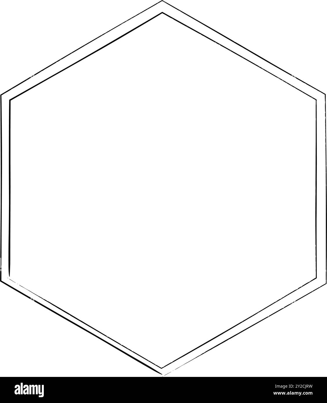 Hexagon grunge texture element frame border shape icon for decorative ...
