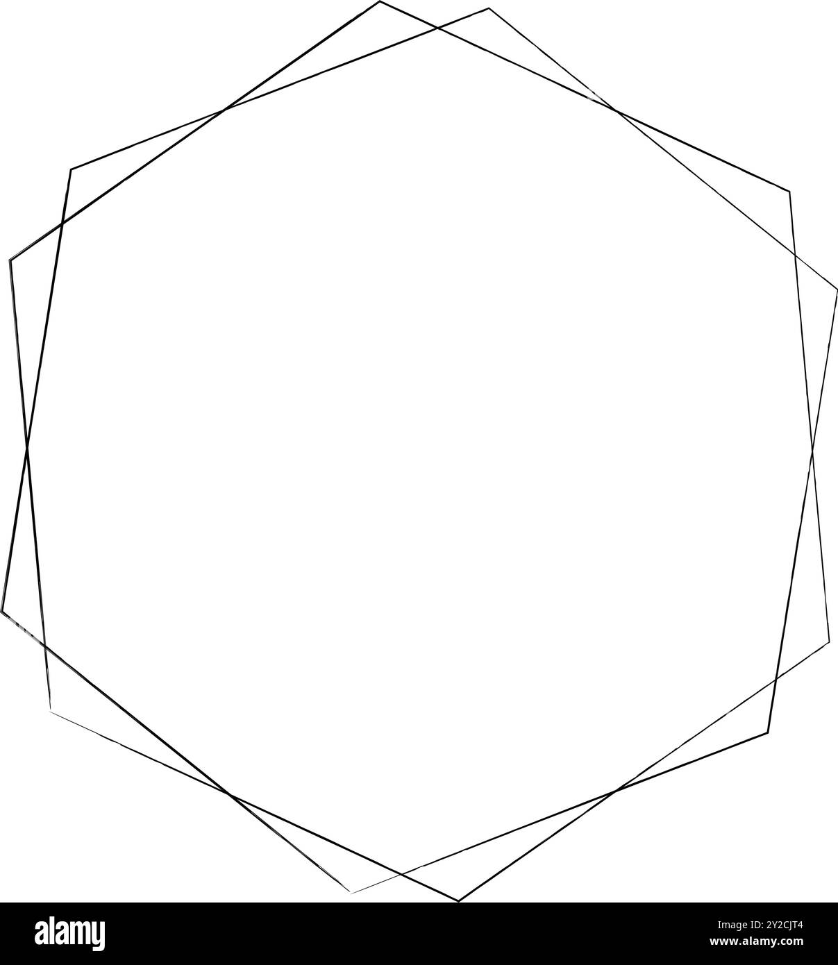 Hexagon grunge texture element frame border shape icon for decorative ...