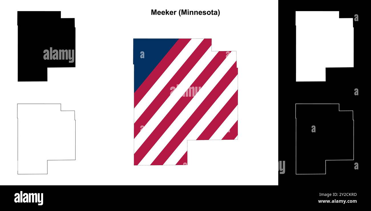 Meeker vector map hi-res stock photography and images - Alamy