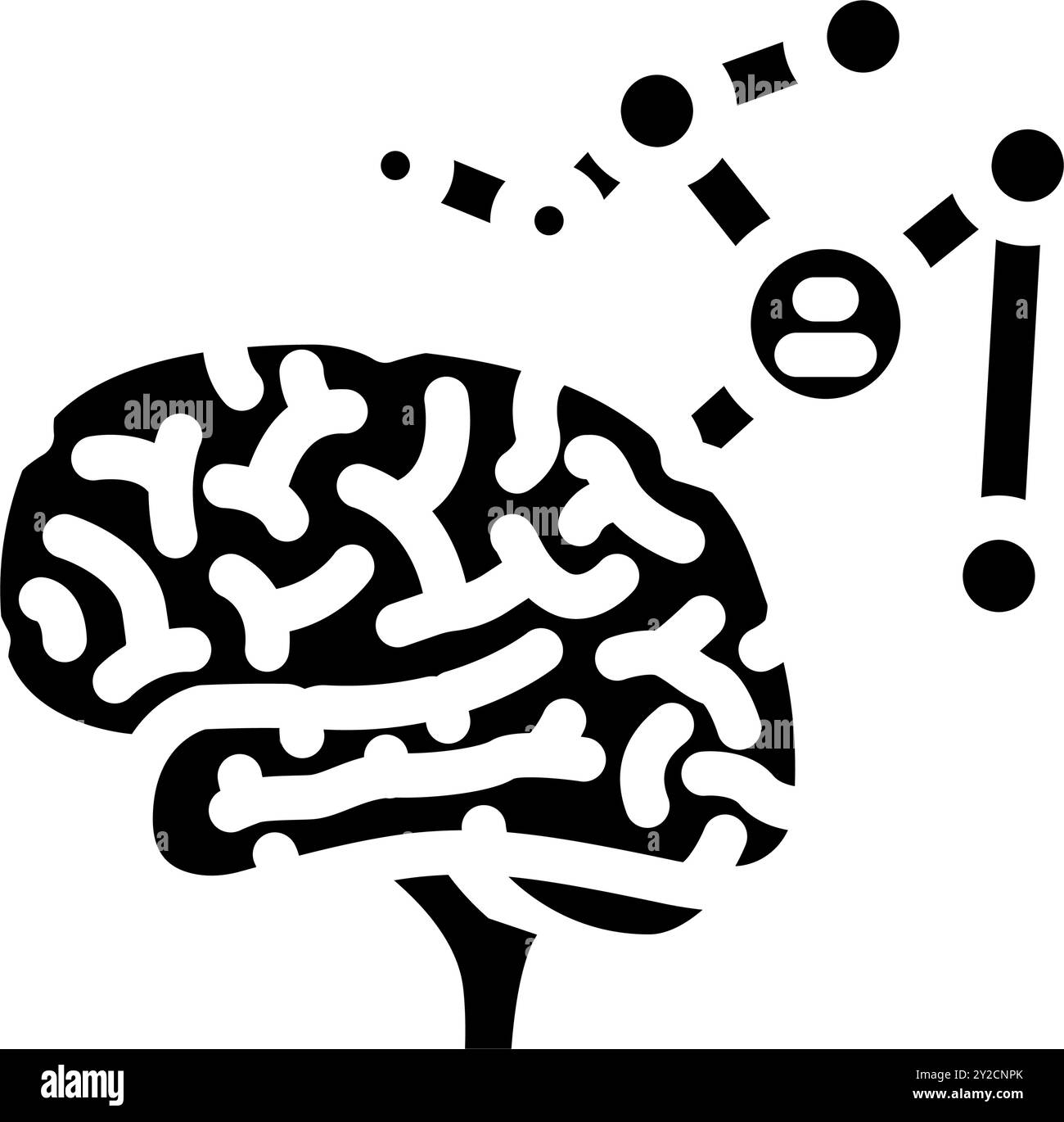 mind map brainstorm glyph icon vector illustration Stock Vector Image ...