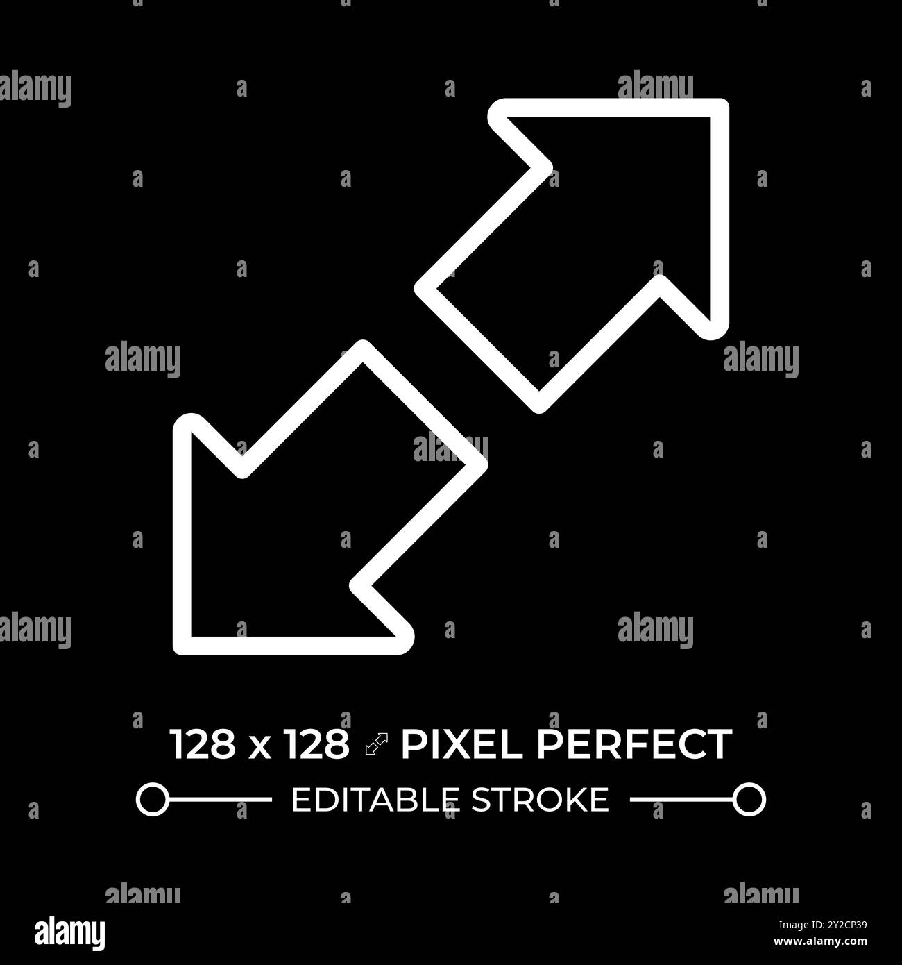 Zoom in white linear icon for dark theme Stock Vector