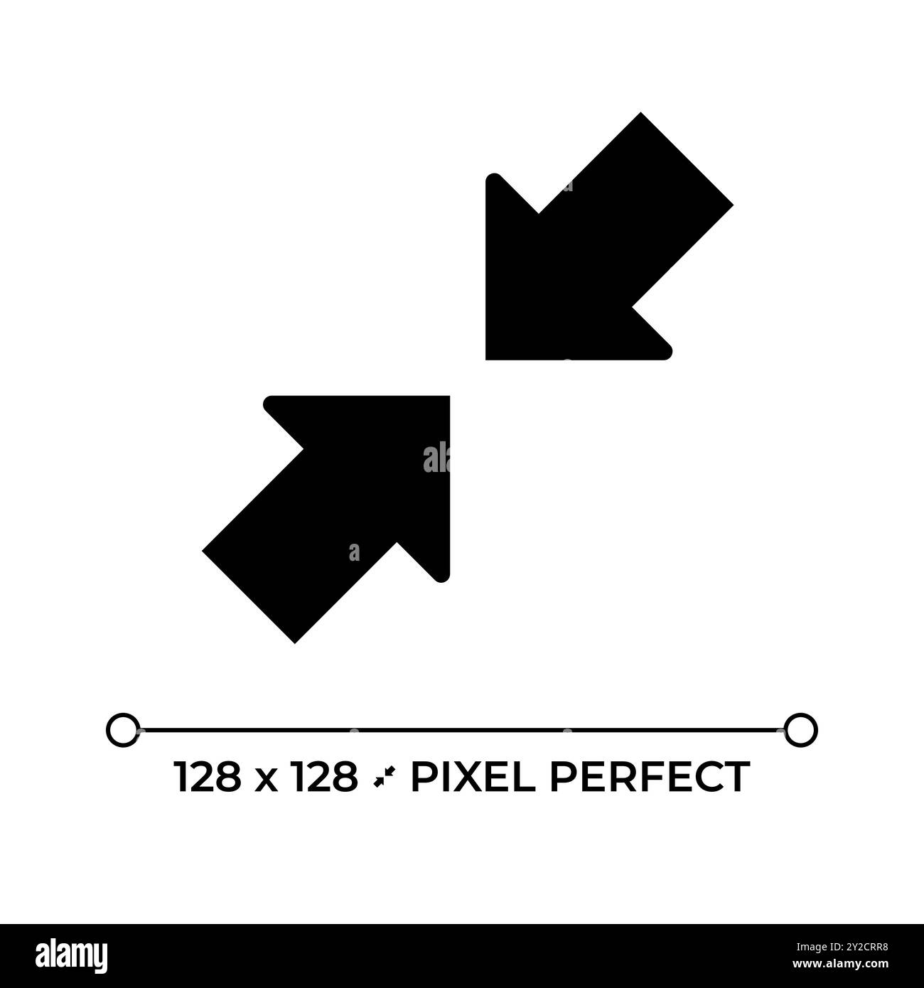 Zoom out black glyph icon Stock Vector