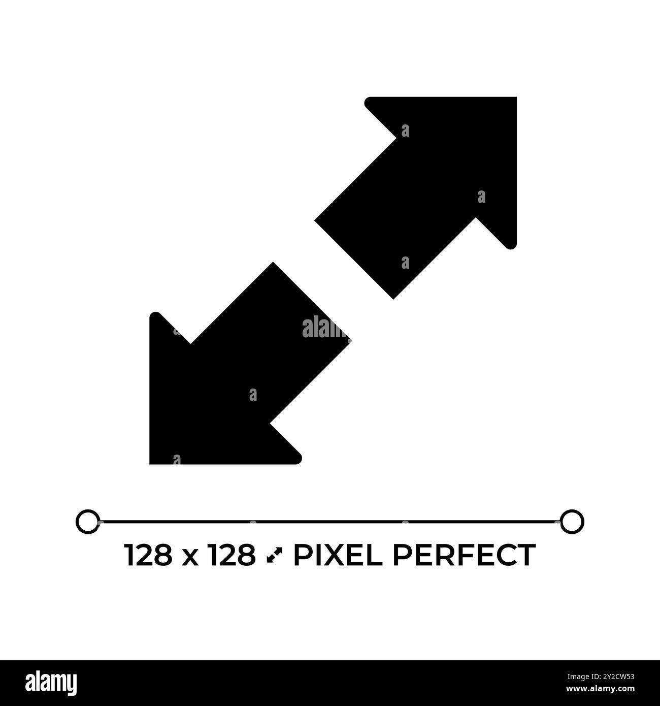 Zoom in black glyph icon Stock Vector
