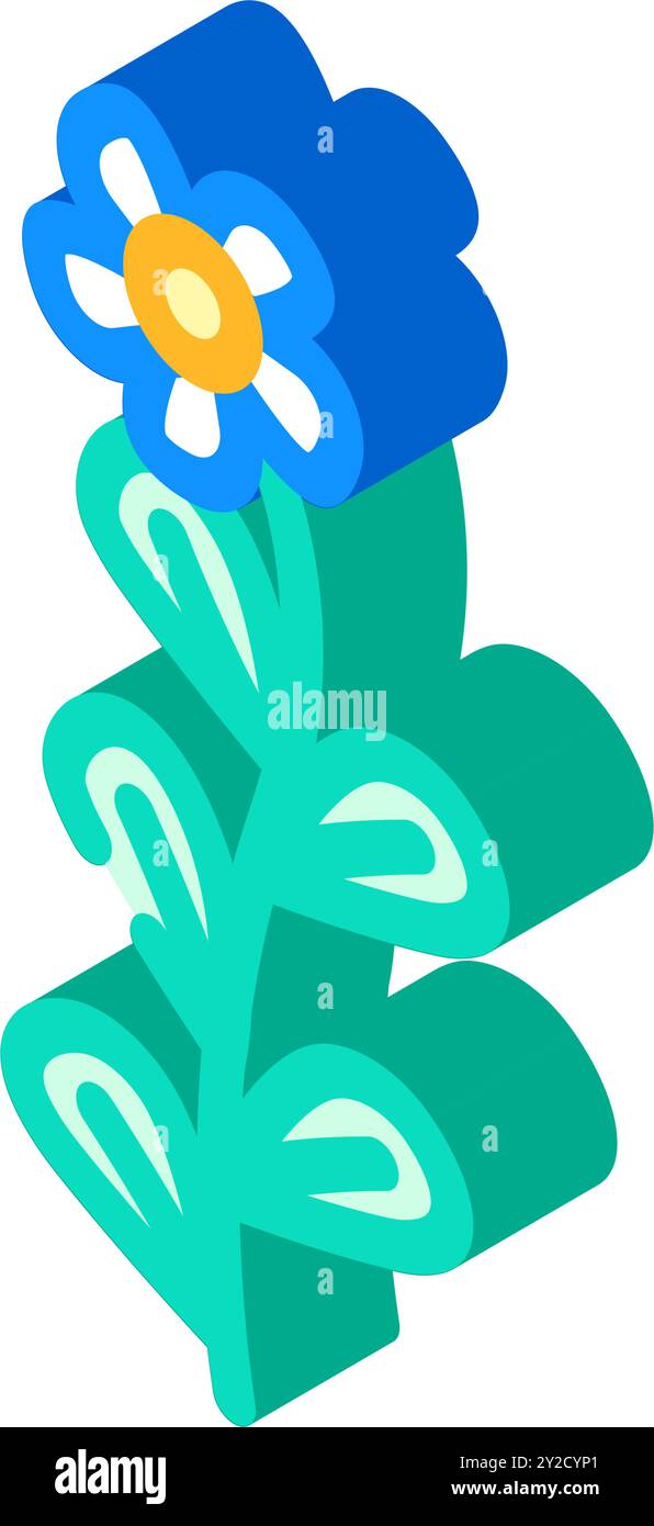 brahmi ayurvedic herb isometric icon vector illustration Stock Vector ...