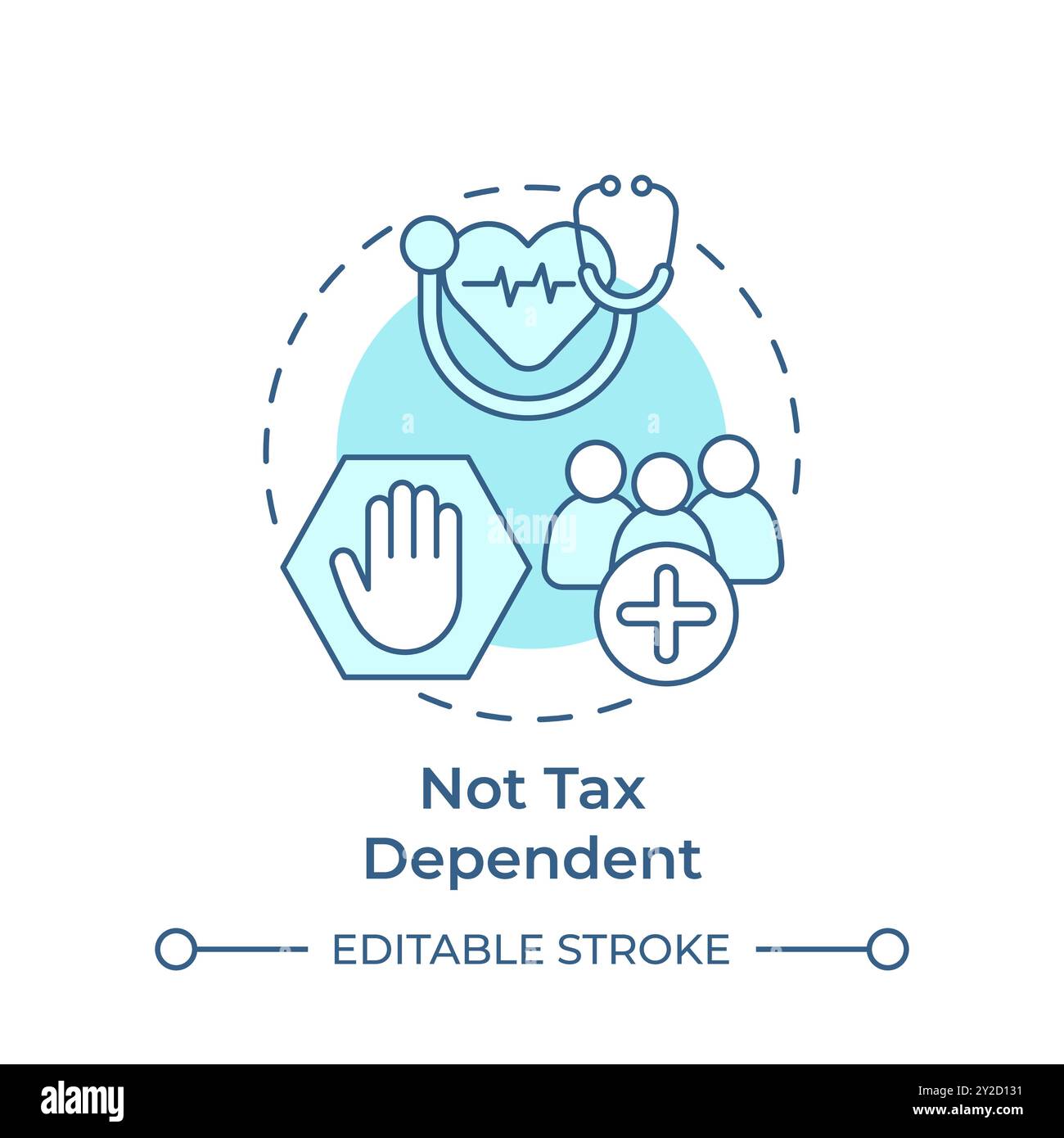 Tax independence soft blue concept icon Stock Vector