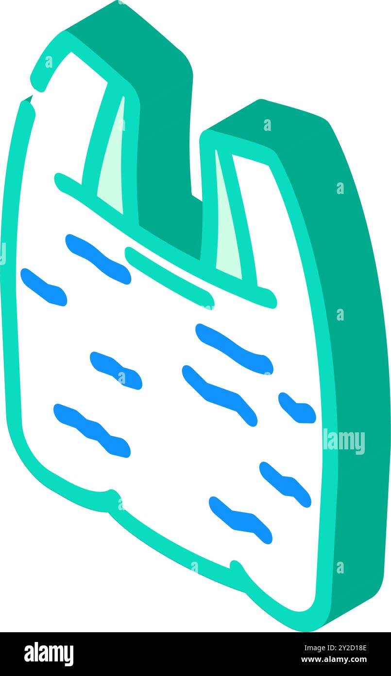 bag plastic package isometric icon vector illustration Stock Vector ...