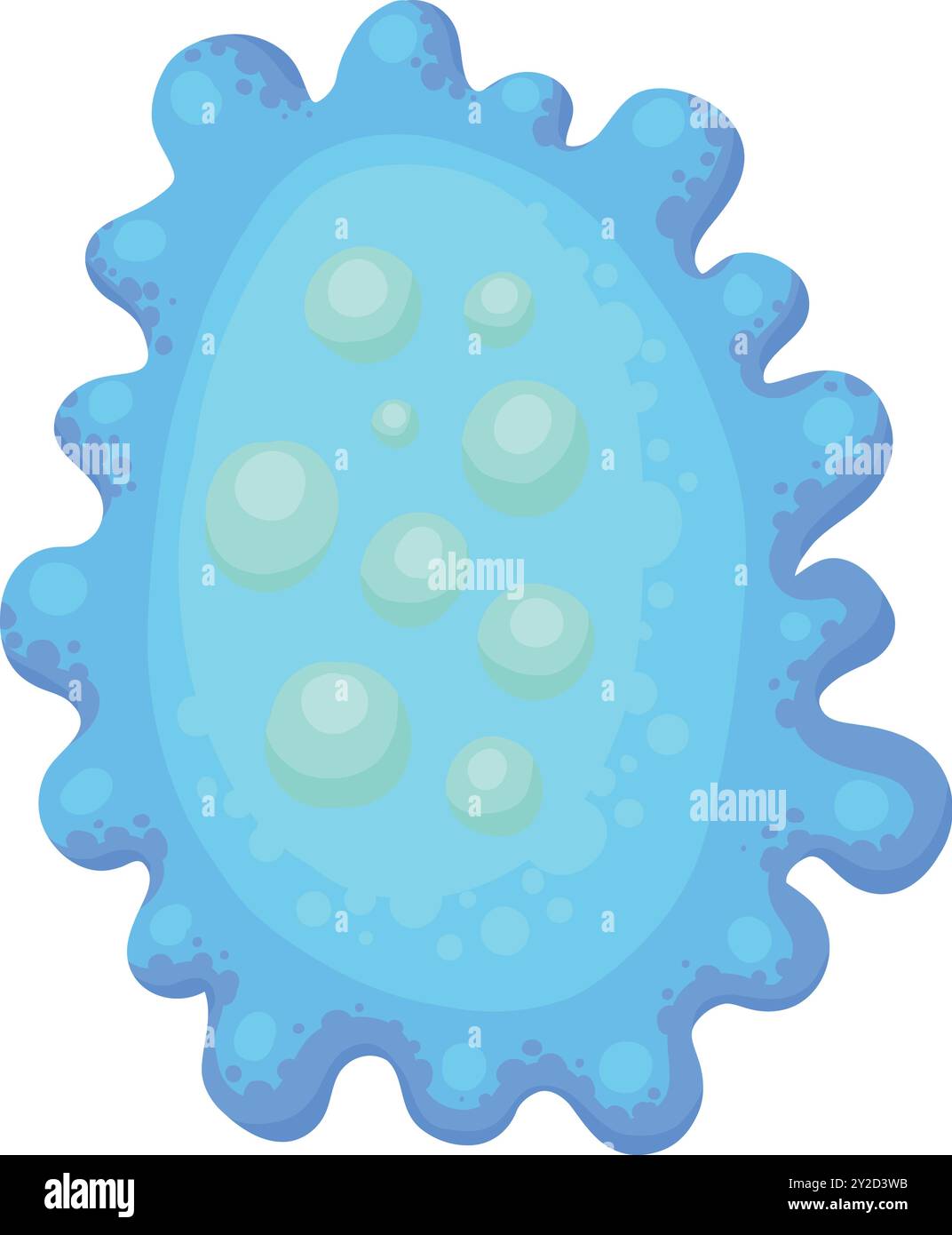 Cartoon bacteria. Biological virus and infectious bacterias. Microbe ...