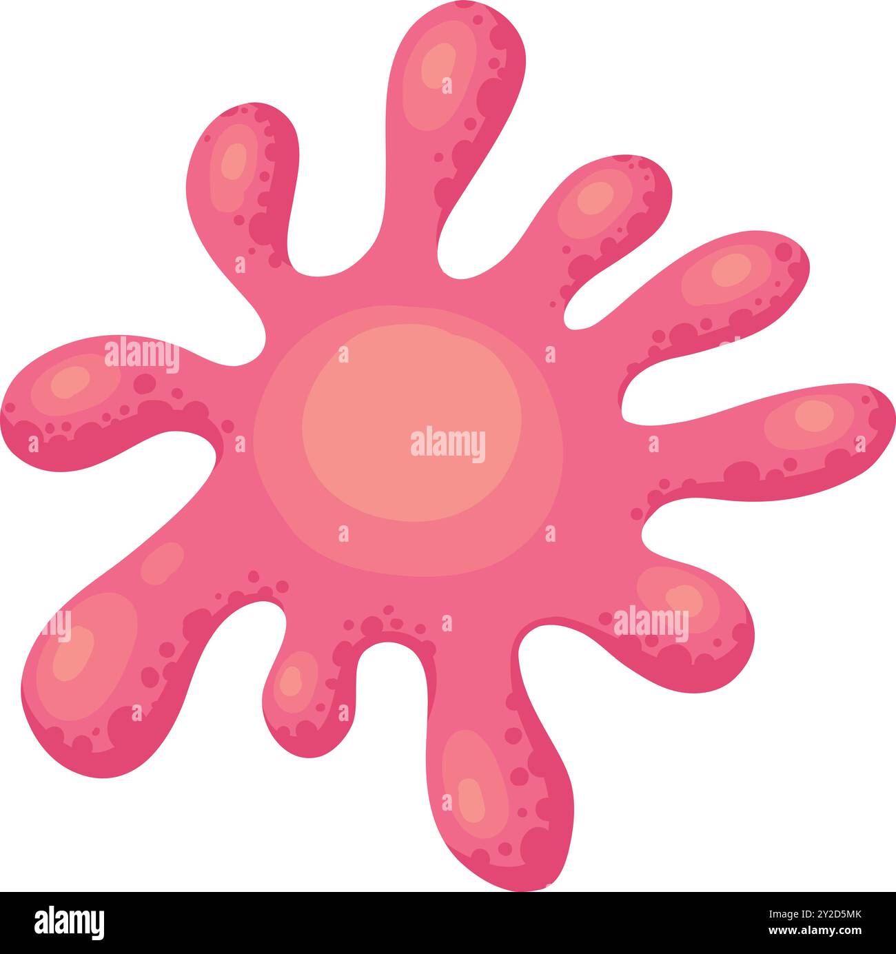 Cartoon bacteria. Biological virus and infectious bacterias. Microbe ...