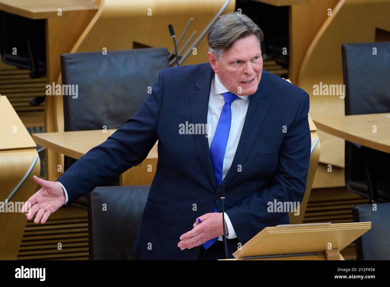 Edinburgh Scotland, UK 10 September 2024. Stephen Kerr MSP at the