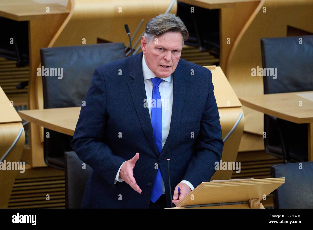 Edinburgh Scotland, UK 10 September 2024. Stephen Kerr MSP at the