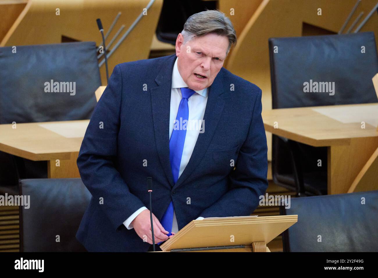 Edinburgh Scotland, UK 10 September 2024. Stephen Kerr MSP at the