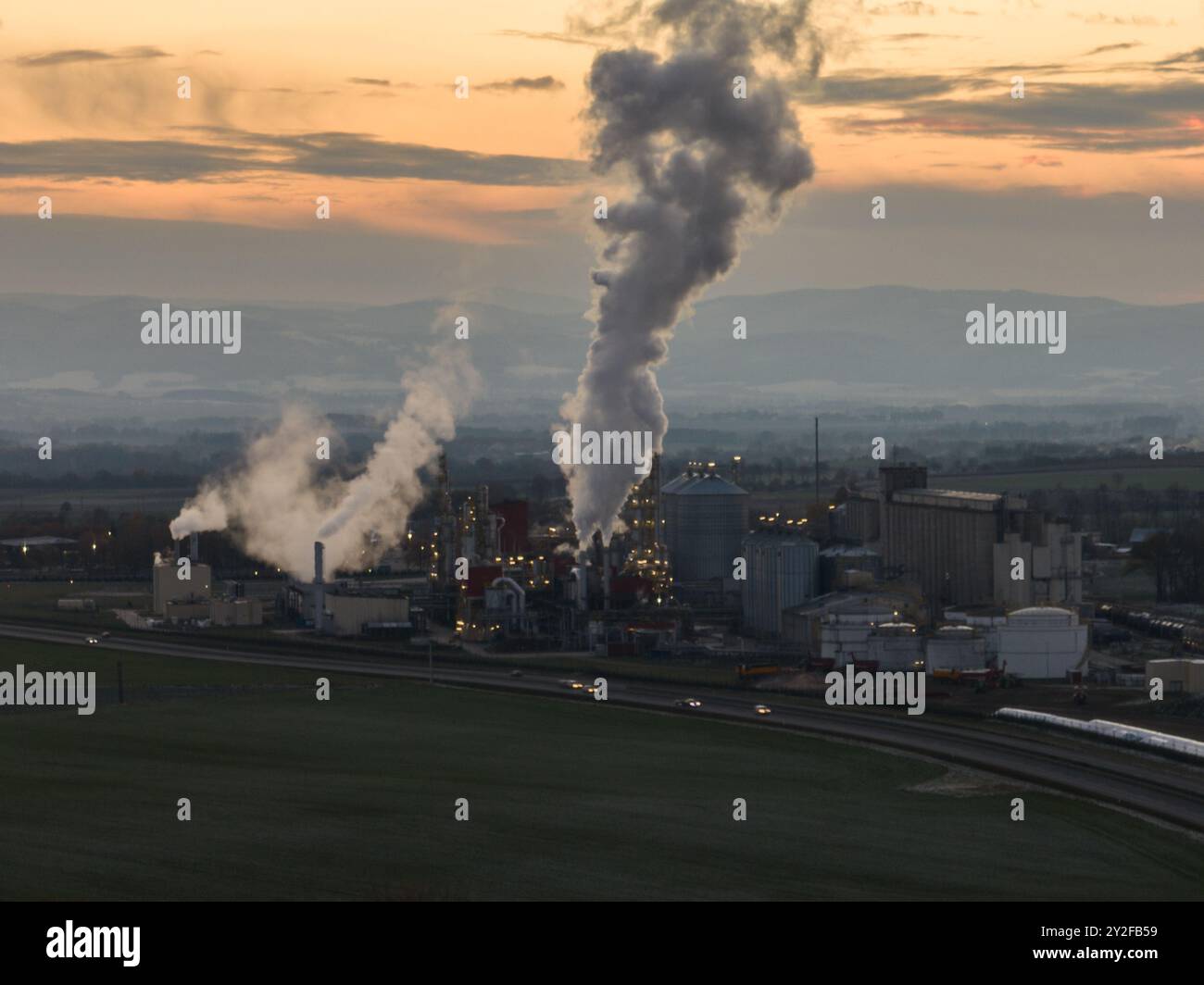View of methanol and ethanol factory. Polish producer of bioethanol and