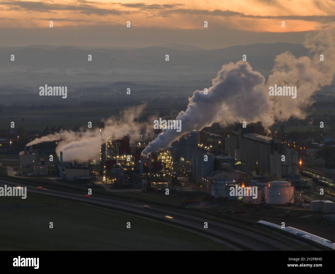 View of methanol and ethanol factory. Polish producer of bioethanol and