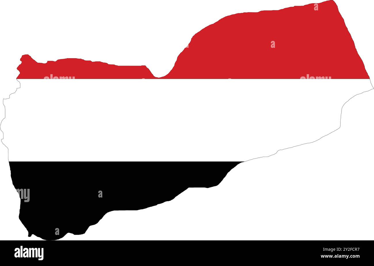 Yemen Flag in Map, Yemen Map with Flag, Map of Yemen, Map with Flag ...