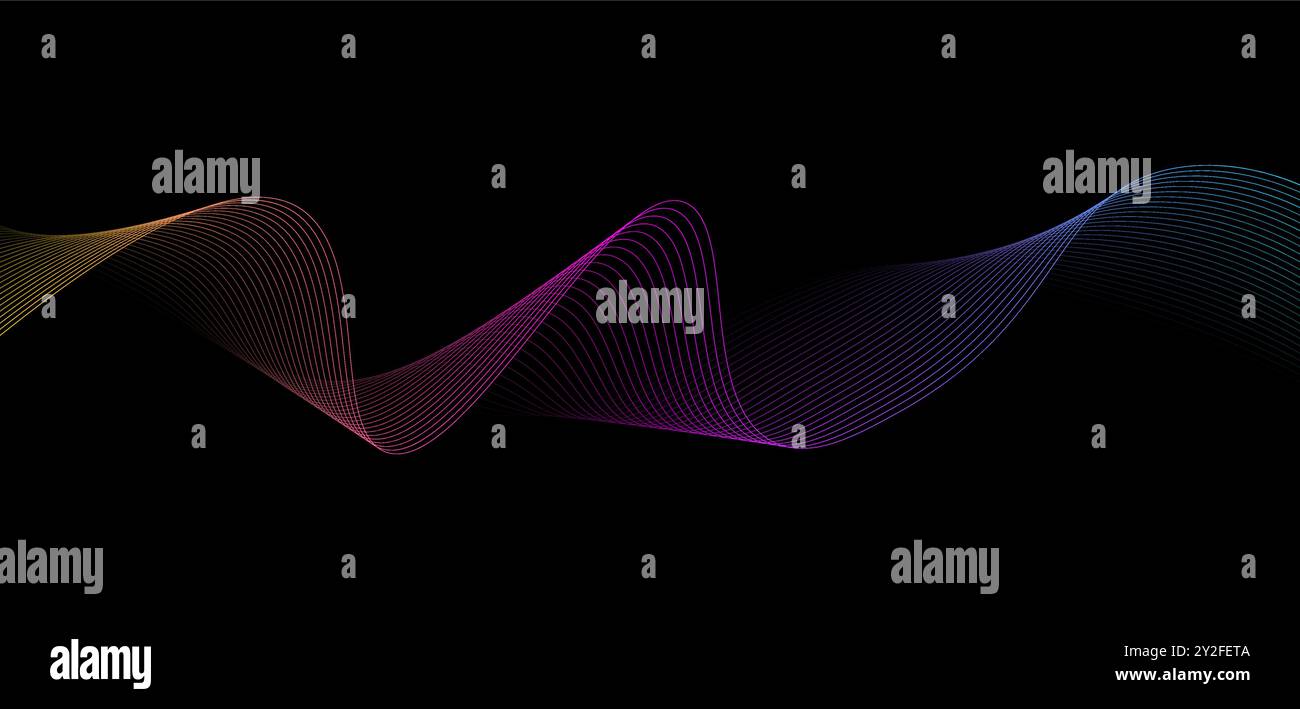 Futuristic dots pattern on dark background. Vector illustration Stock Vector
