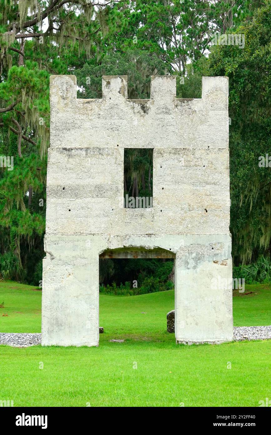 remnant buildings at Fort Fredrika National Monument Glynn County, Georgia created 08.28.2024 Stock Photo