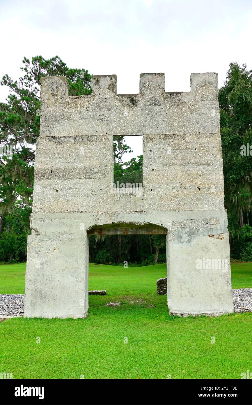 remnant buildings at Fort Fredrika National Monument Glynn County, Georgia created 08.28.2024 Stock Photo
