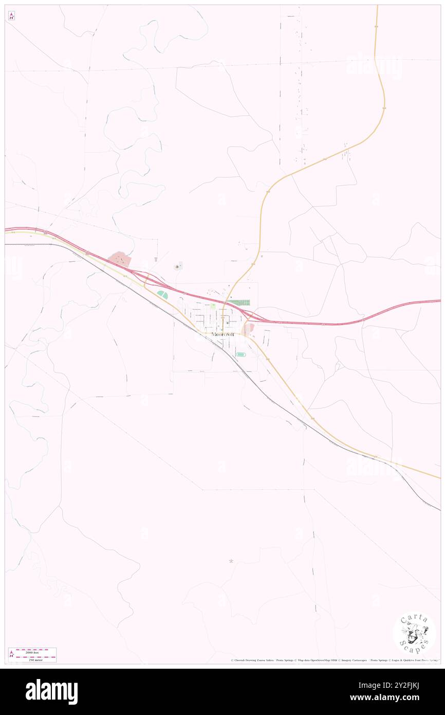 Moorcroft, Crook County, US, United States, Wyoming, N 44 15' 47'', S 104 57' 0'', map, Cartascapes Map published in 2024. Explore Cartascapes, a map revealing Earth's diverse landscapes, cultures, and ecosystems. Journey through time and space, discovering the interconnectedness of our planet's past, present, and future. Stock Photo