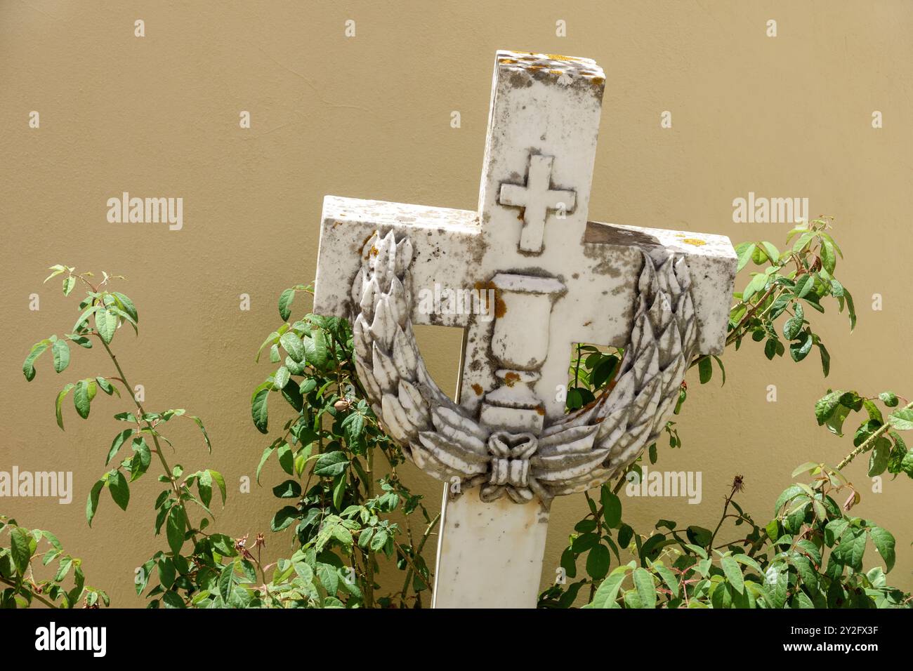 Cemetery in Greece Stock Photo