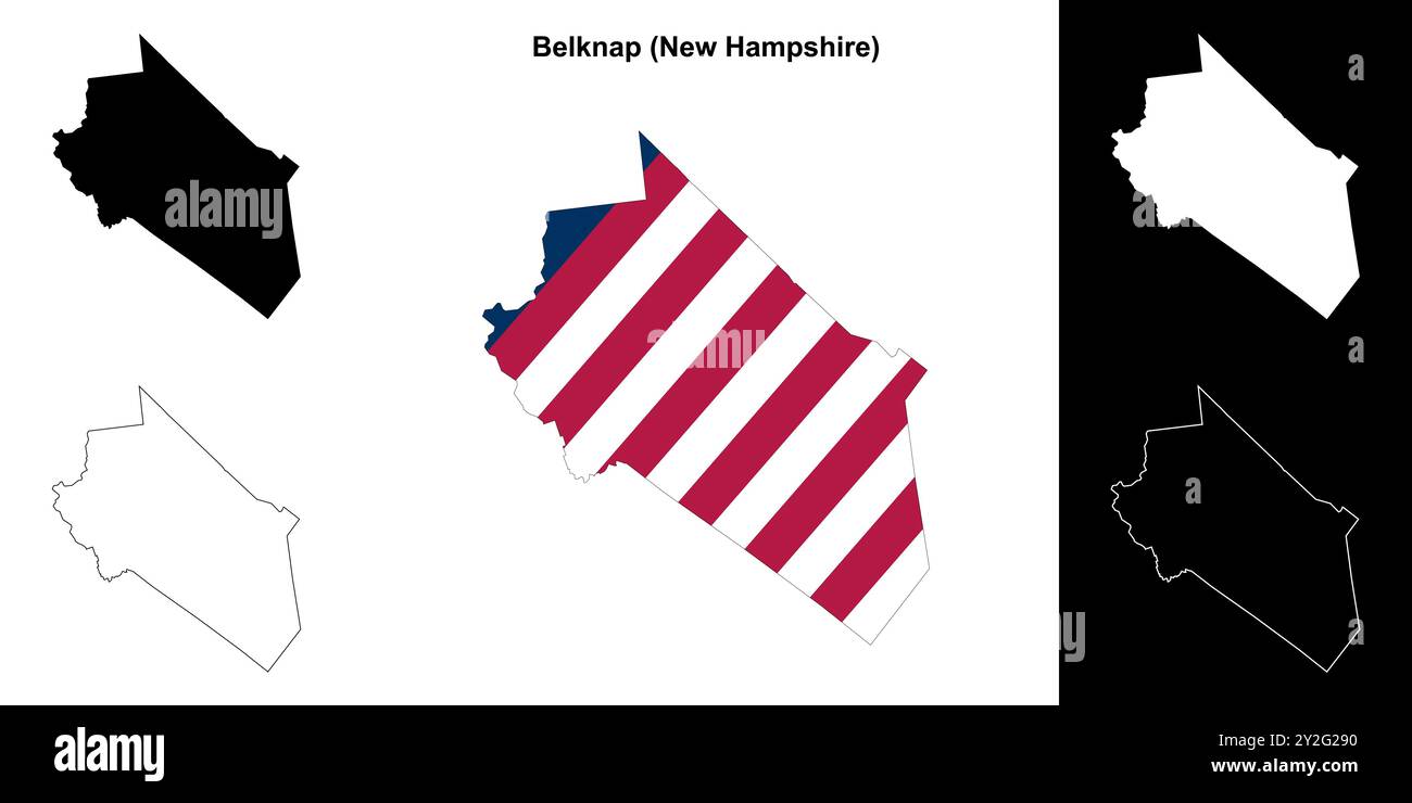 Belknap vector outline map hi-res stock photography and images - Alamy