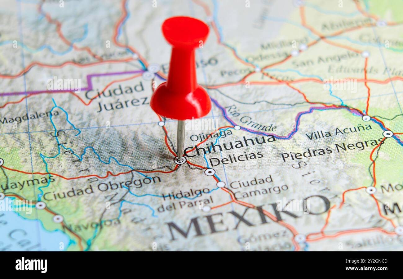 Map of chihuahua hi-res stock photography and images - Alamy