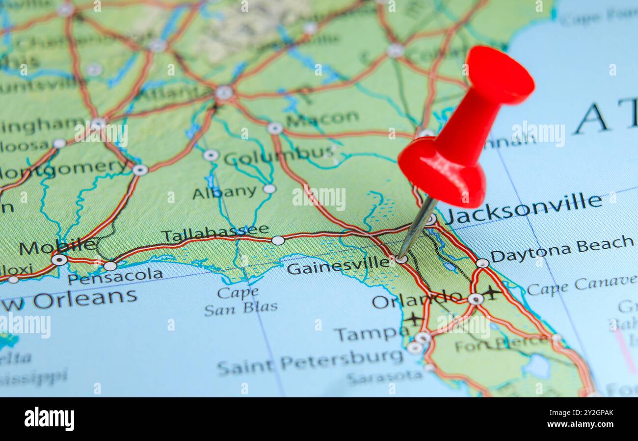 Gainesville Florida pin on map - Gainesville Florida Pin On Map 2Y2GPAK 