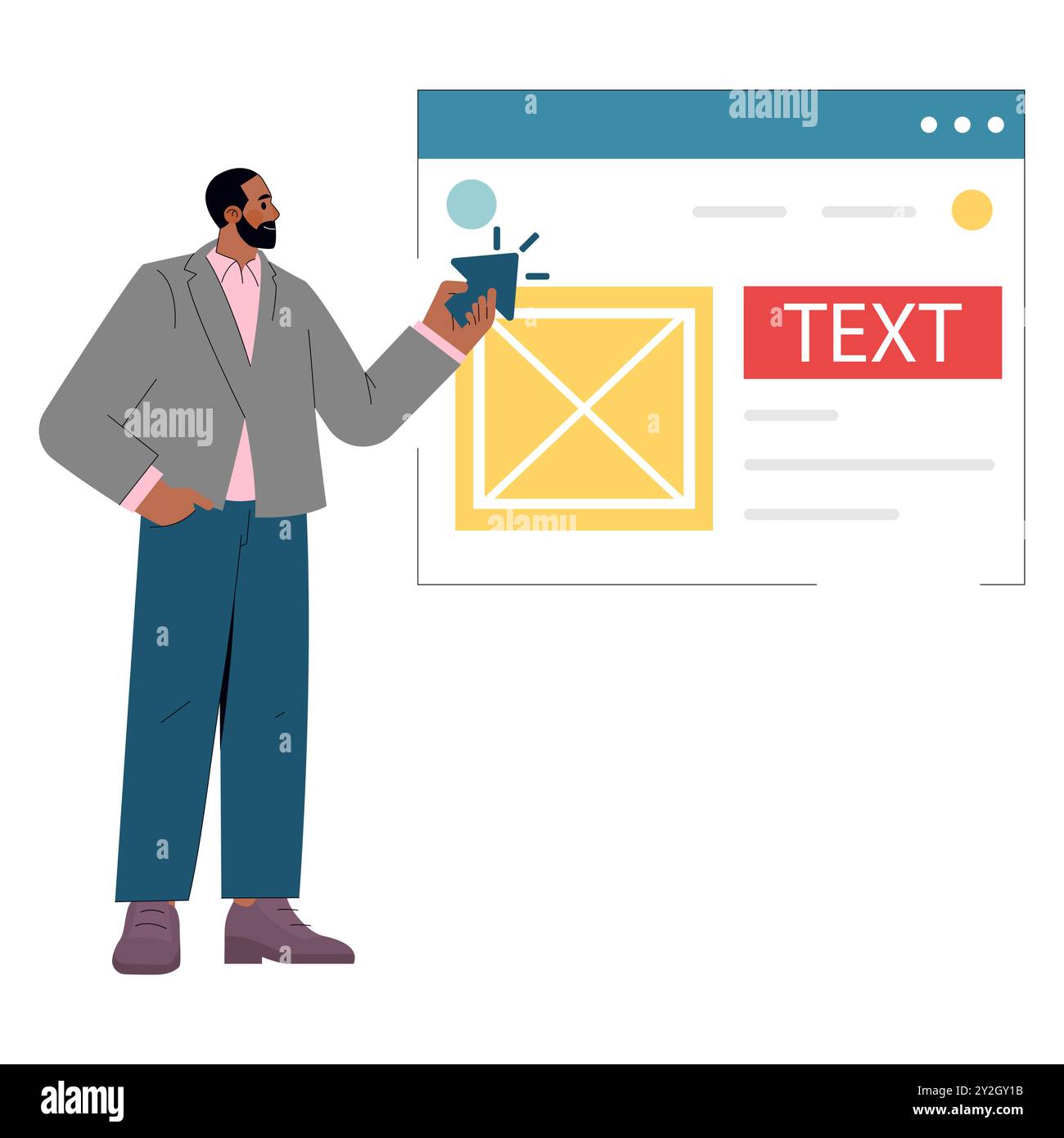 Diversity businessman concept. A confident male professional presenting ...