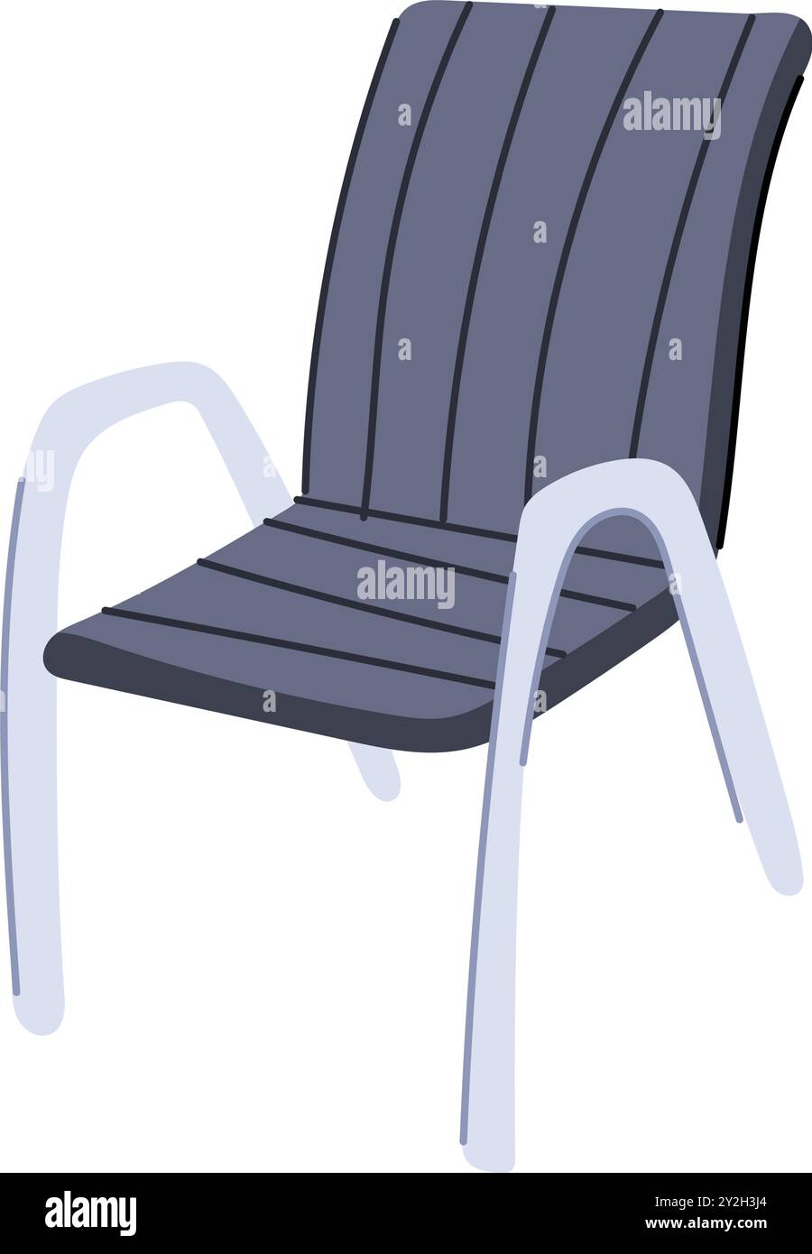 sunbathing deck chair cartoon vector illustration Stock Vector Image ...