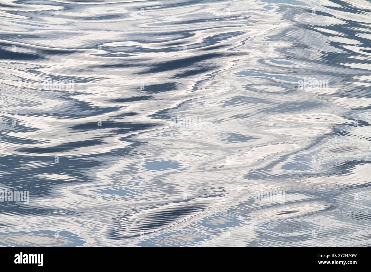 Reflections in the wake from the National Geographic Sea Bird in Southeast Alaska, USA. Stock Photo