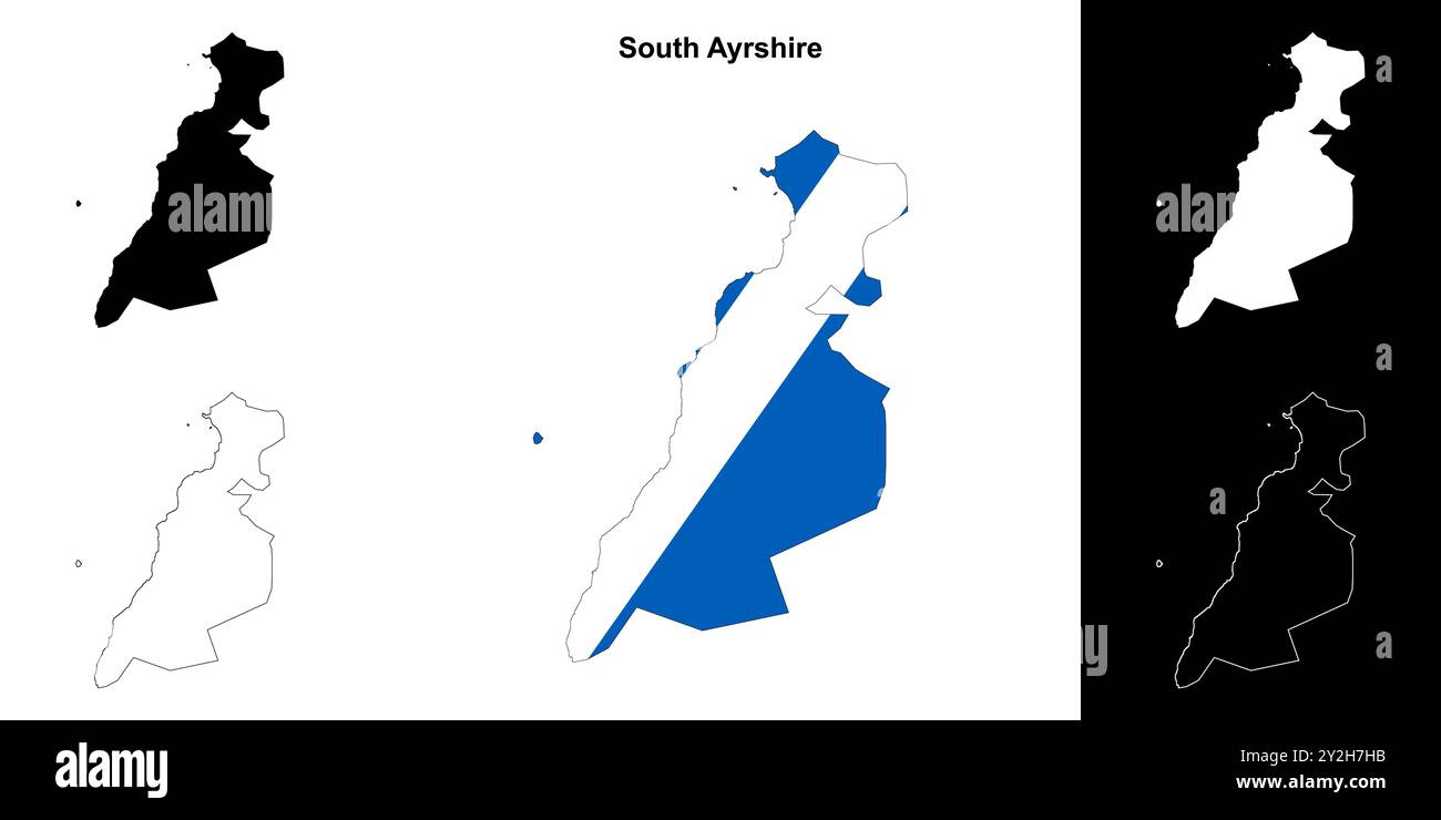 Blank south ayrshire map hi-res stock photography and images - Alamy