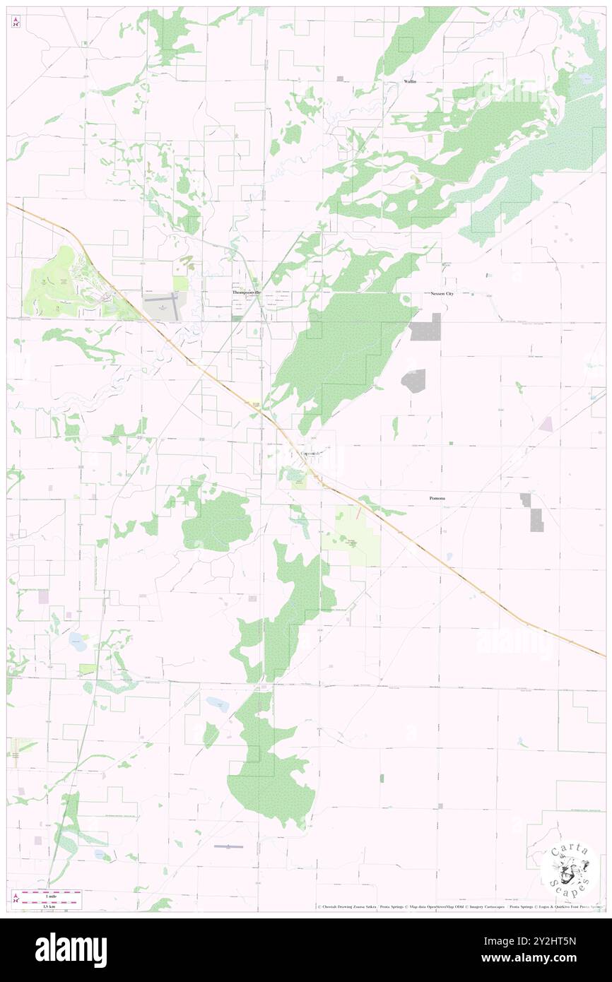 Copemish, Manistee County, US, United States, Michigan, N 44 28' 54'', S 85 55' 21'', map, Cartascapes Map published in 2024. Explore Cartascapes, a map revealing Earth's diverse landscapes, cultures, and ecosystems. Journey through time and space, discovering the interconnectedness of our planet's past, present, and future. Stock Photo