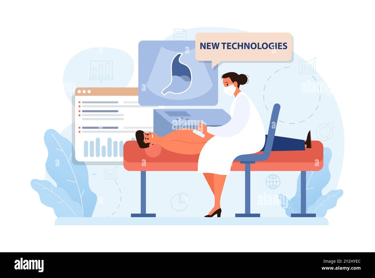 Healthtech Vector Healthtech. Innovative diagnosis and treatment methodics. Telemedicine ...