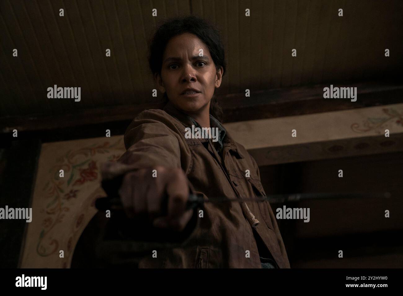 RELEASE DATE: September 27, 2024. TITLE: Never Let Go STUDIO: Lionsgate. DIRECTOR: Alexandre Aja. PLOT: A family that has been haunted by an evil spirit for years. Their safety and their surroundings come into question when one of the children questions if the evil is real. STARRING: HALLE BERRY as Momma. (Credit Image: © Lionsgate/Entertainment Pictures/ZUMAPRESS.com) EDITORIAL USAGE ONLY! Not for Commercial USAGE! Stock Photo