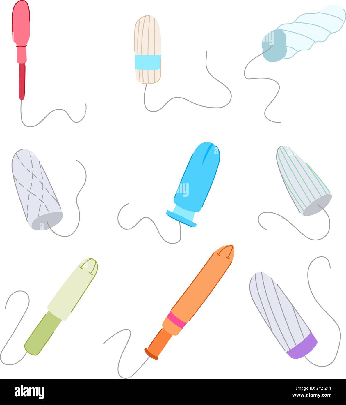 tampon set cartoon vector illustration Stock Vector Image & Art - Alamy