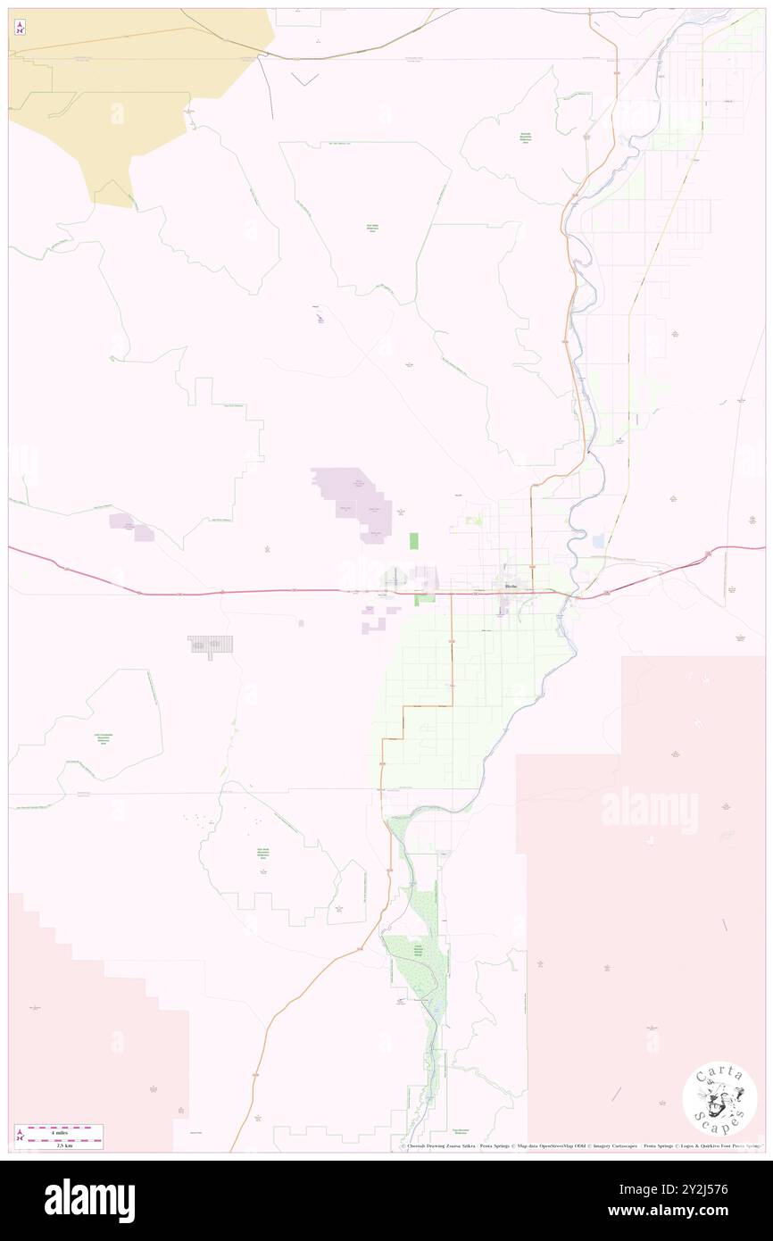 Blythe, Riverside County, US, United States, California, N 33 36' 37'', S 114 35' 46'', map, Cartascapes Map published in 2024. Explore Cartascapes, a map revealing Earth's diverse landscapes, cultures, and ecosystems. Journey through time and space, discovering the interconnectedness of our planet's past, present, and future. Stock Photo