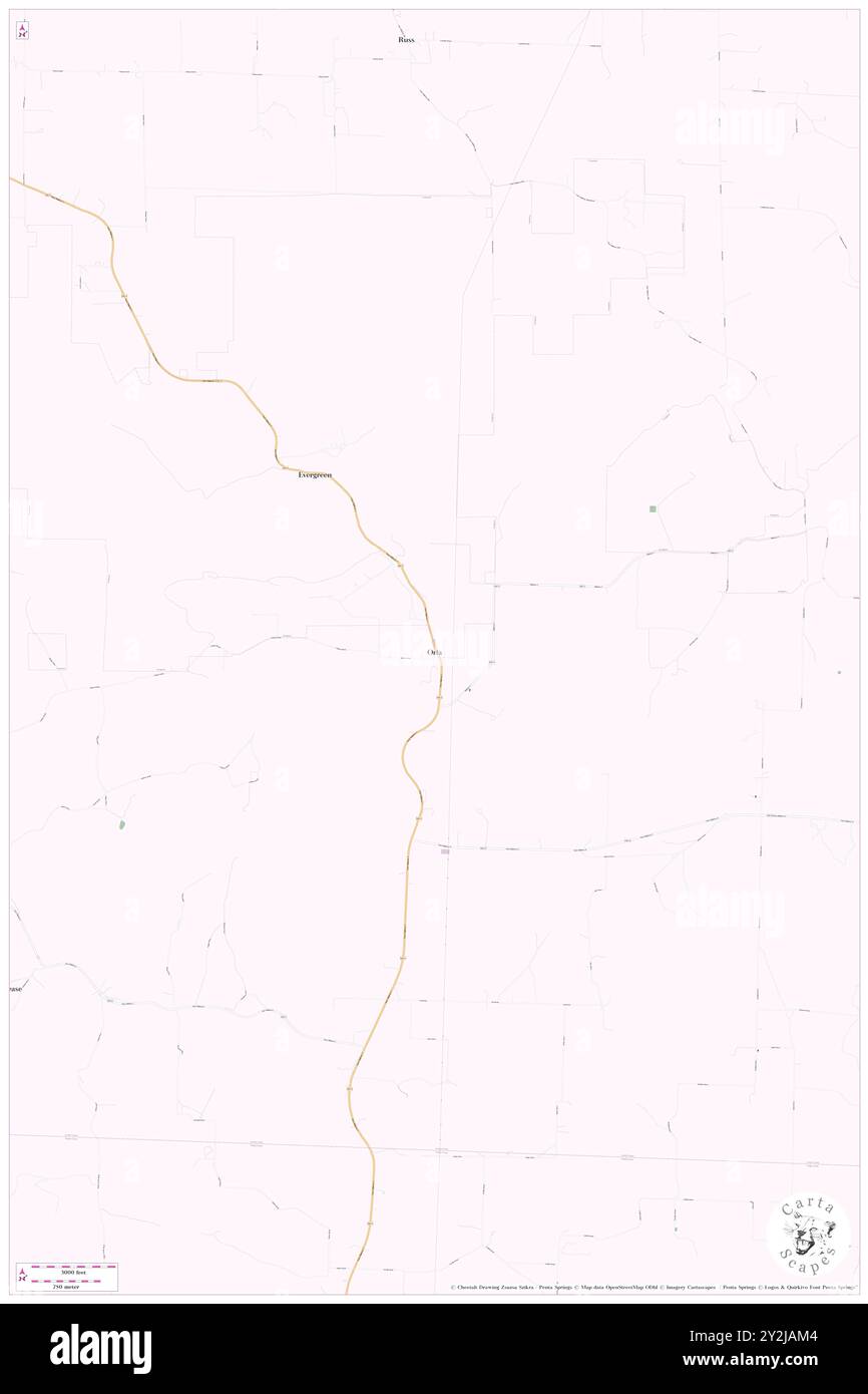 Orla, Laclede County, US, United States, Missouri, N 37 31' 35'', S 92 34' 57'', map, Cartascapes Map published in 2024. Explore Cartascapes, a map revealing Earth's diverse landscapes, cultures, and ecosystems. Journey through time and space, discovering the interconnectedness of our planet's past, present, and future. Stock Photo