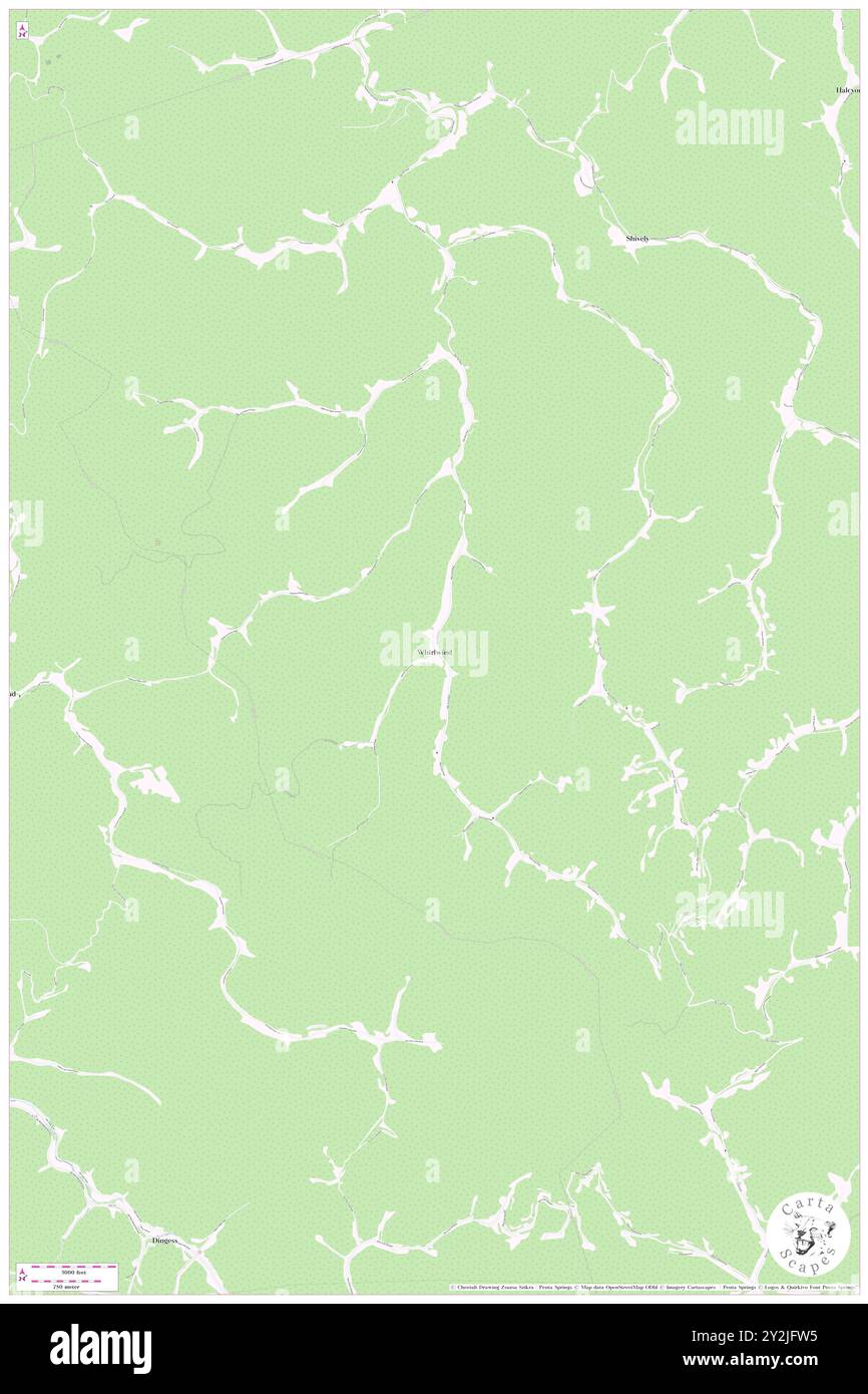 Whirlwind, Logan County, US, United States, West Virginia, N 37 55' 38'', S 82 8' 34'', map, Cartascapes Map published in 2024. Explore Cartascapes, a map revealing Earth's diverse landscapes, cultures, and ecosystems. Journey through time and space, discovering the interconnectedness of our planet's past, present, and future. Stock Photo