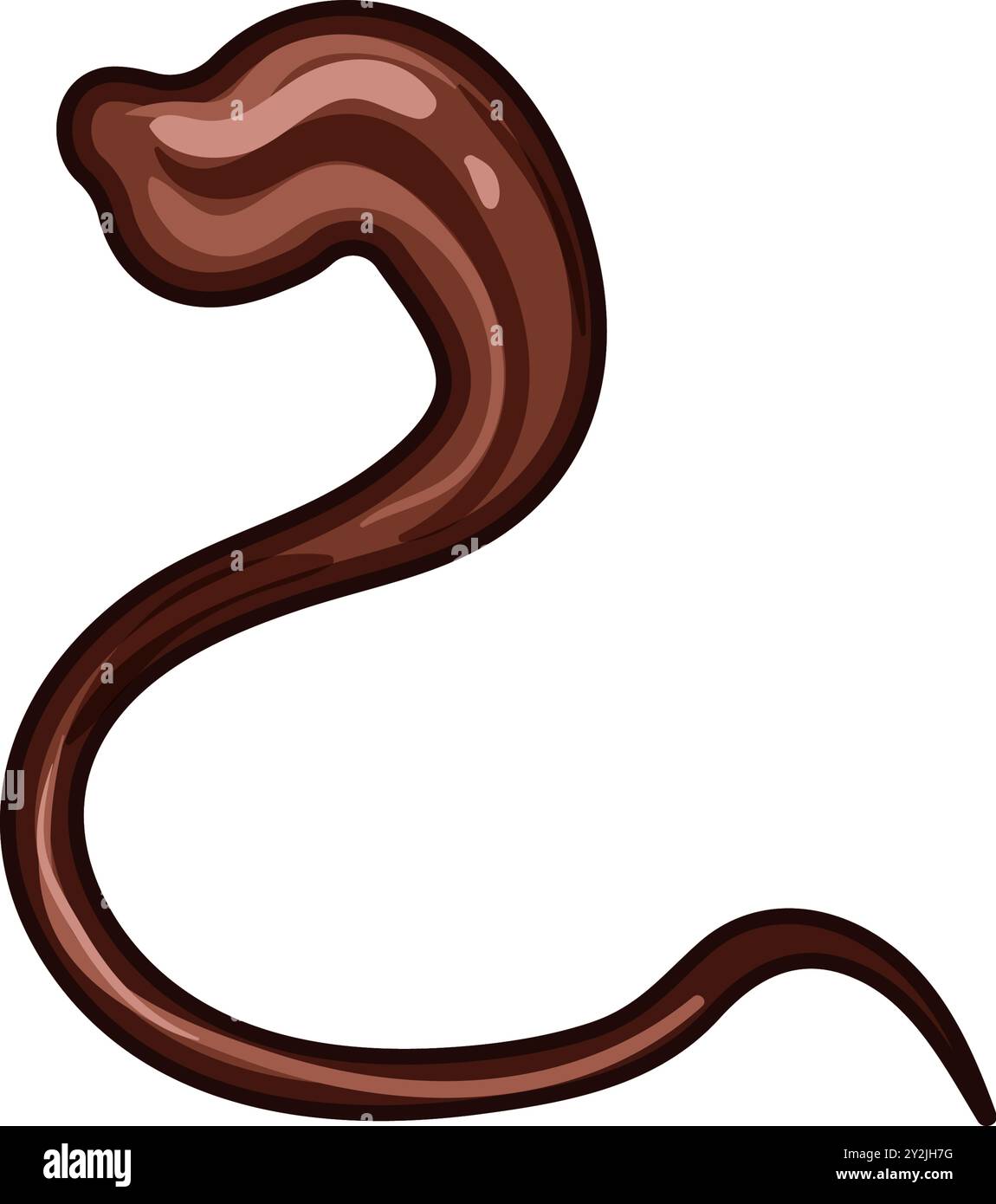 indulgent chocolate drip sause cartoon vector illustration Stock Vector