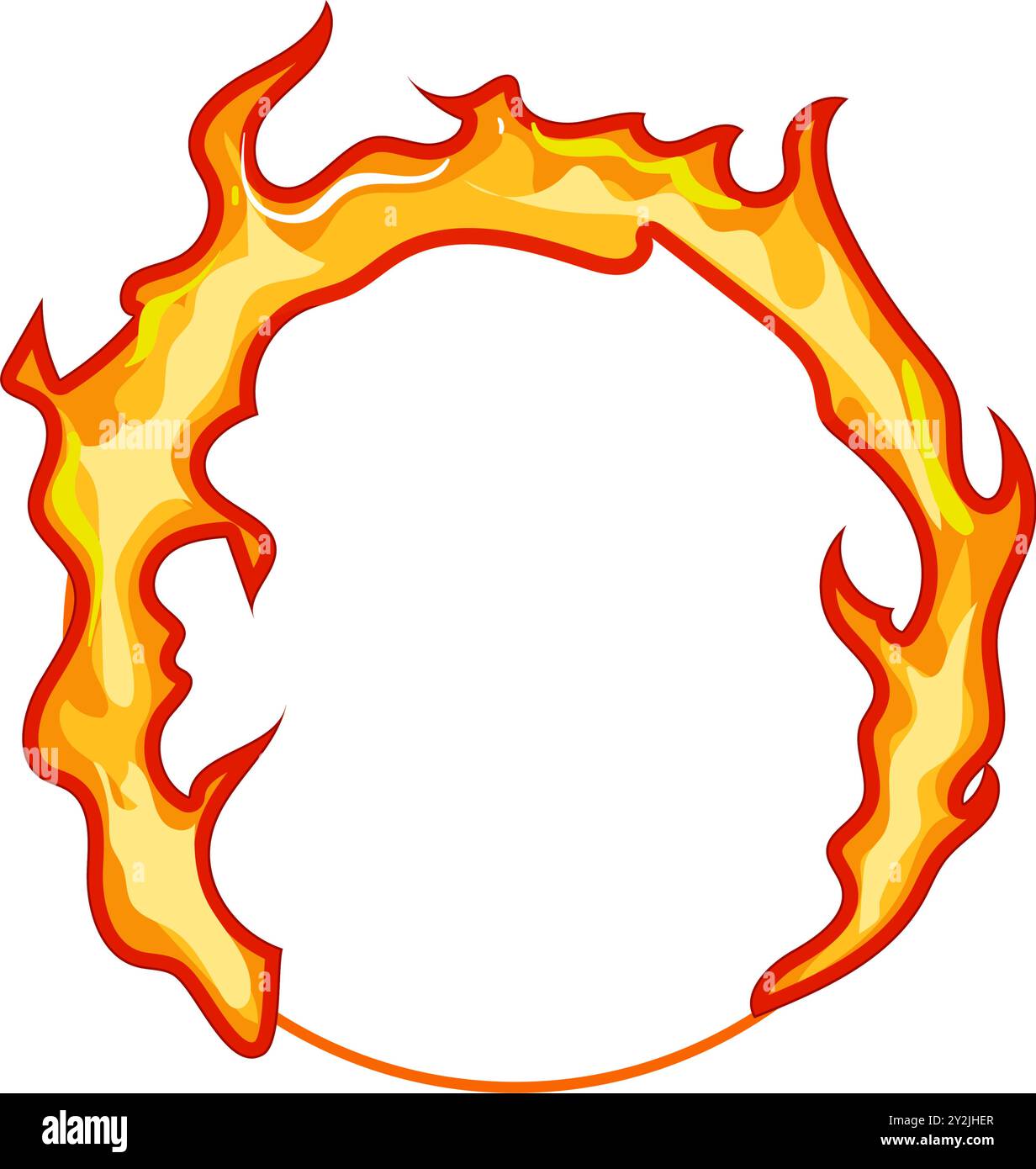 blaze circle fire cartoon vector illustration Stock Vector Image & Art ...