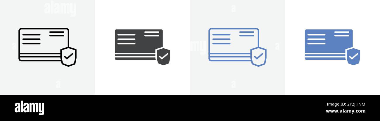 safe atm icon linear thin line icon graphics set black and white Stock Vector